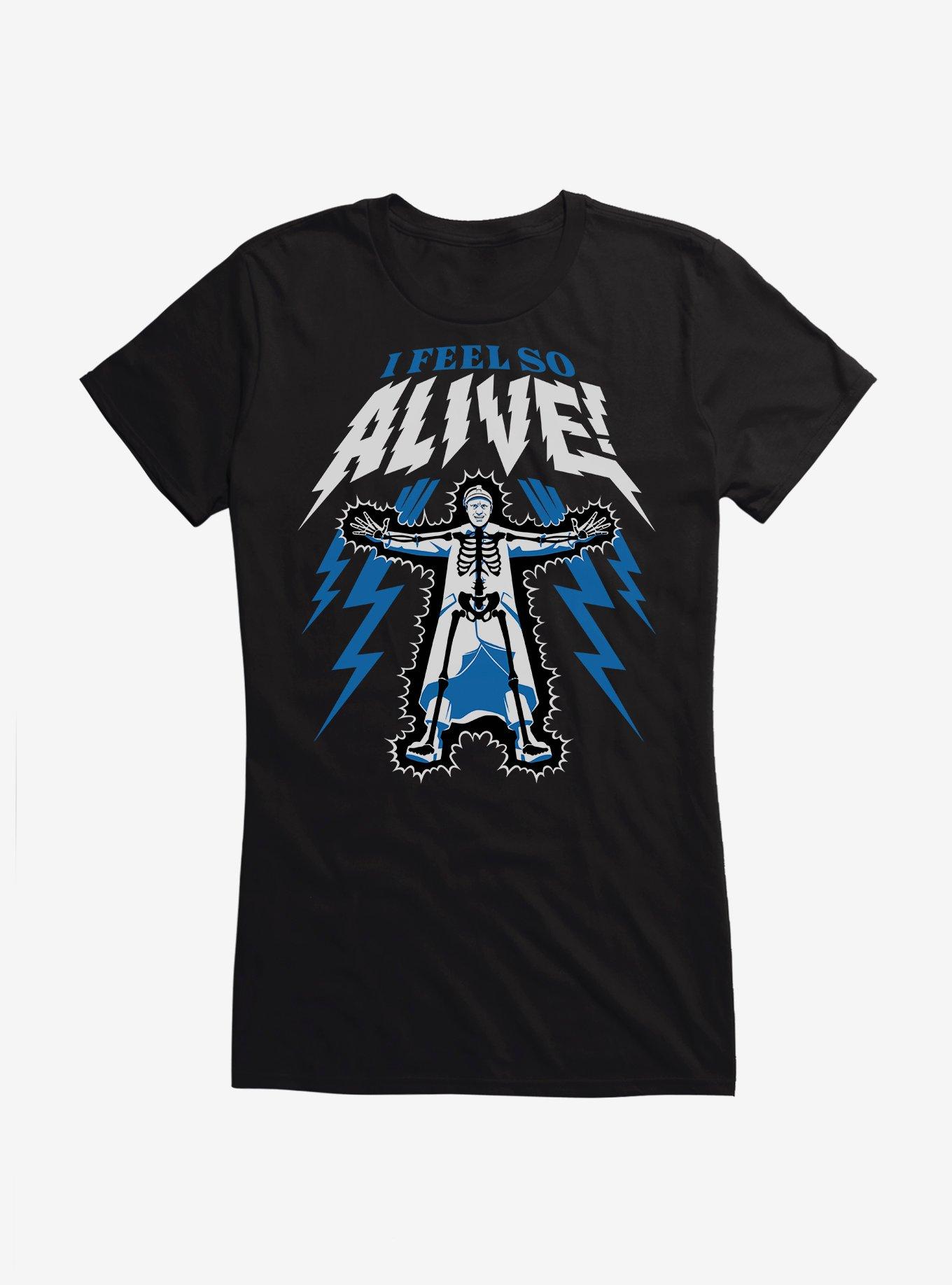 Wednesday I Feel So Alive Girls T-Shirt, BLACK, hi-res