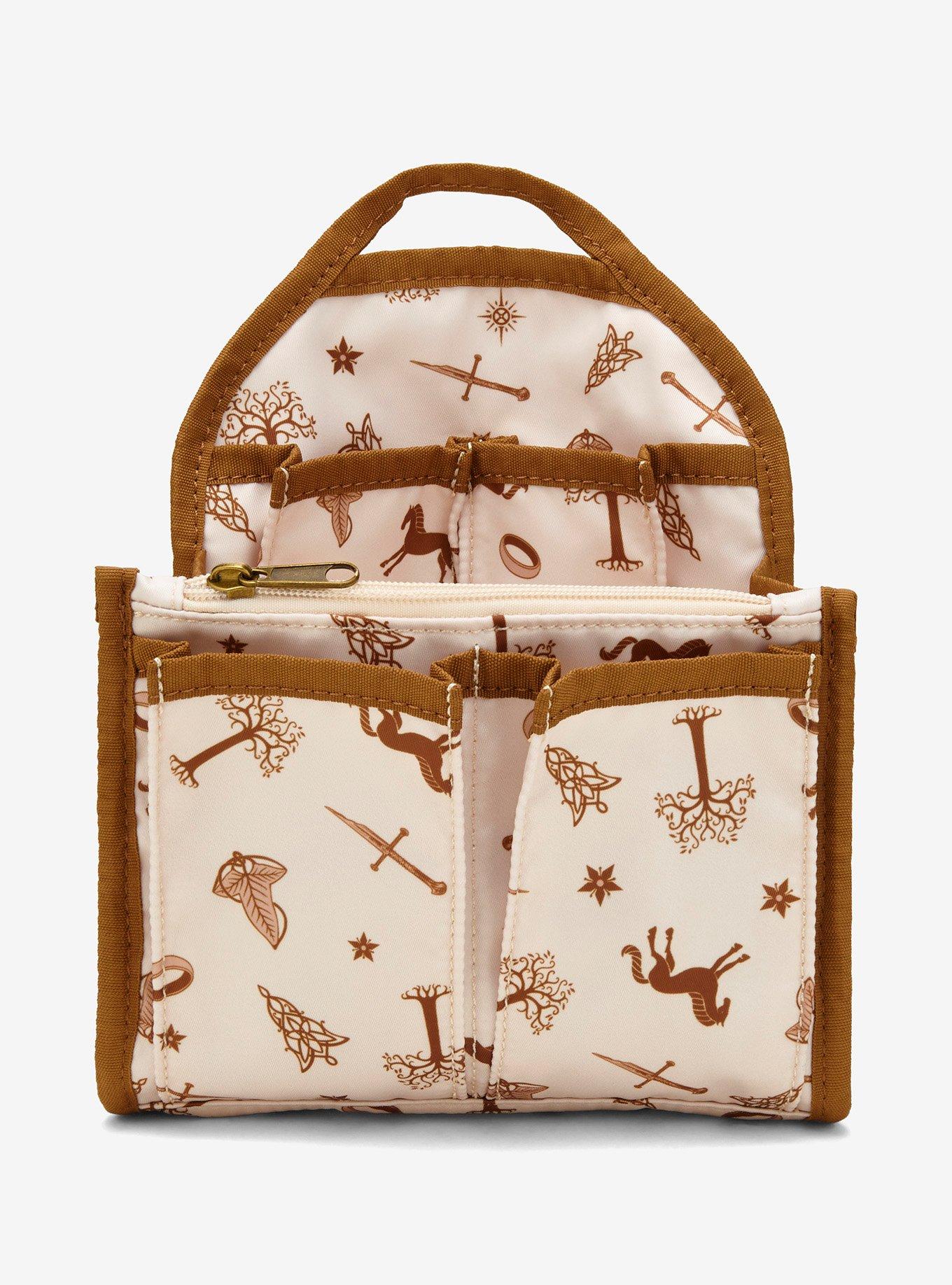The Lord of The Rings Tonal Icons Allover Print Mini Backpack Organizer - BoxLunch Exclusive, , hi-res