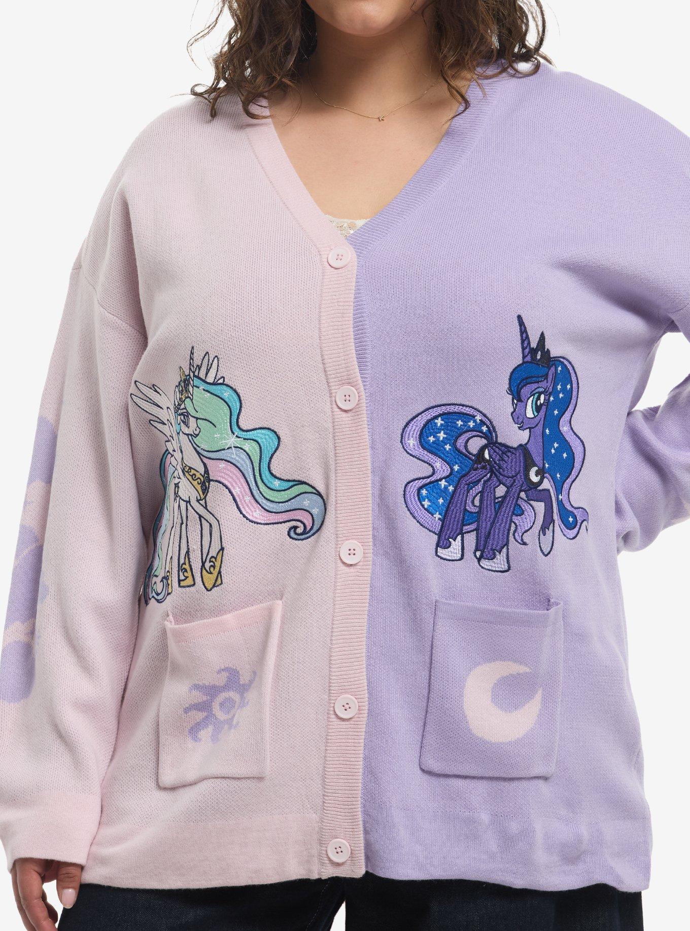 My Little Pony Celestia & Luna Split Girls Cardigan Plus Size