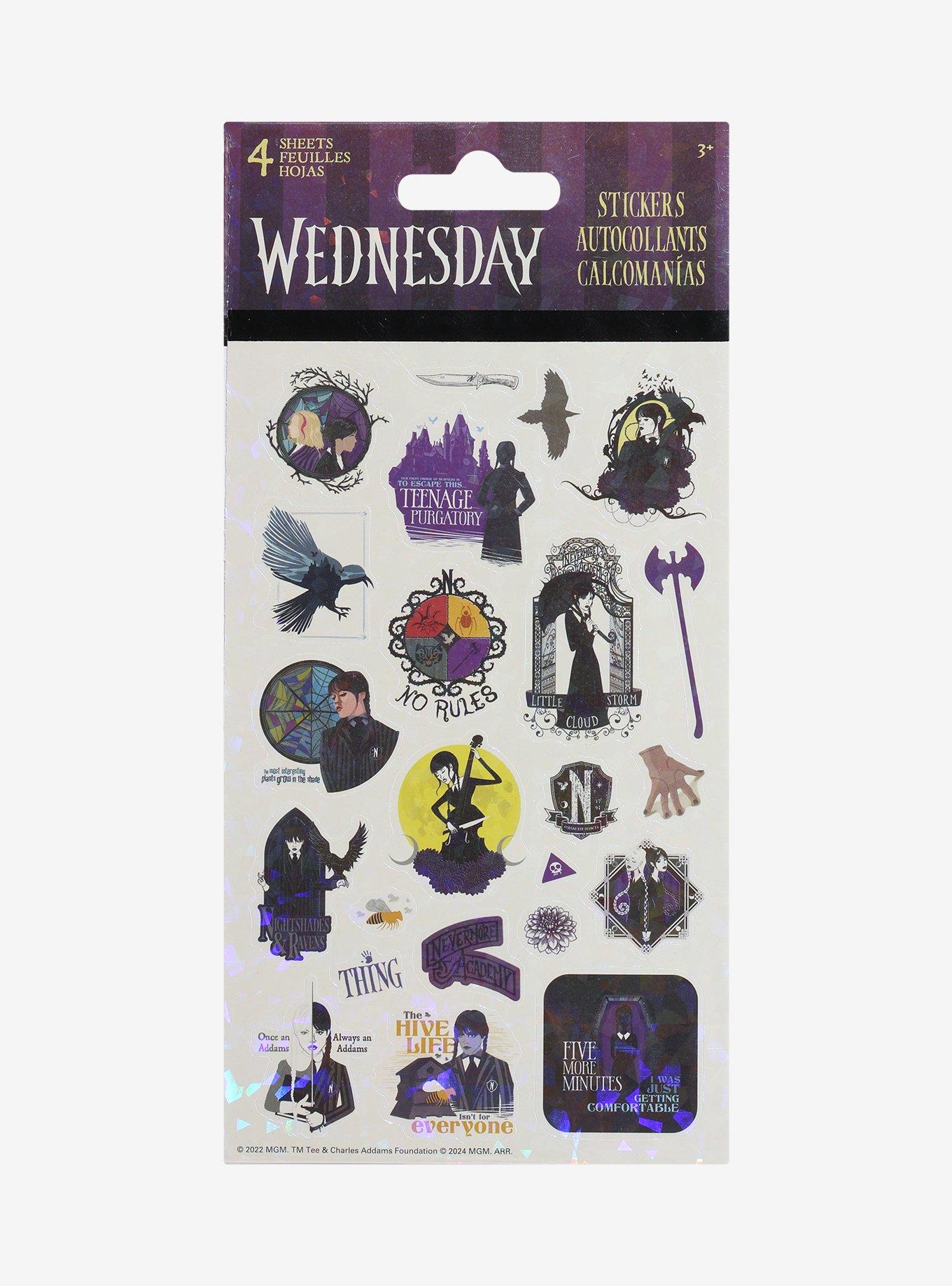 Wednesday Icons & Quotes Sticker Sheets, , hi-res