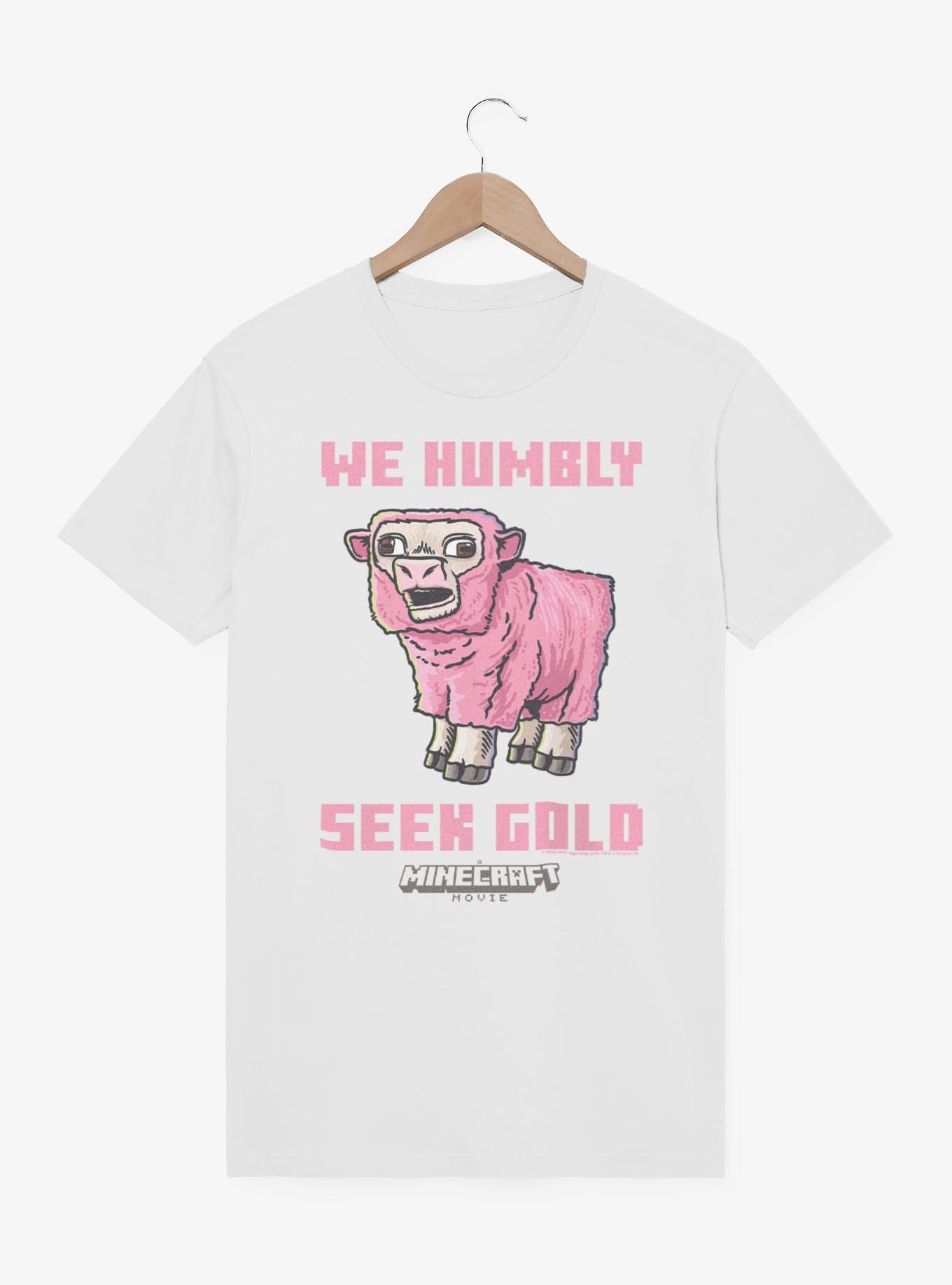 A Minecraft Movie Pink Sheep Seek Gold T-Shirt, , hi-res