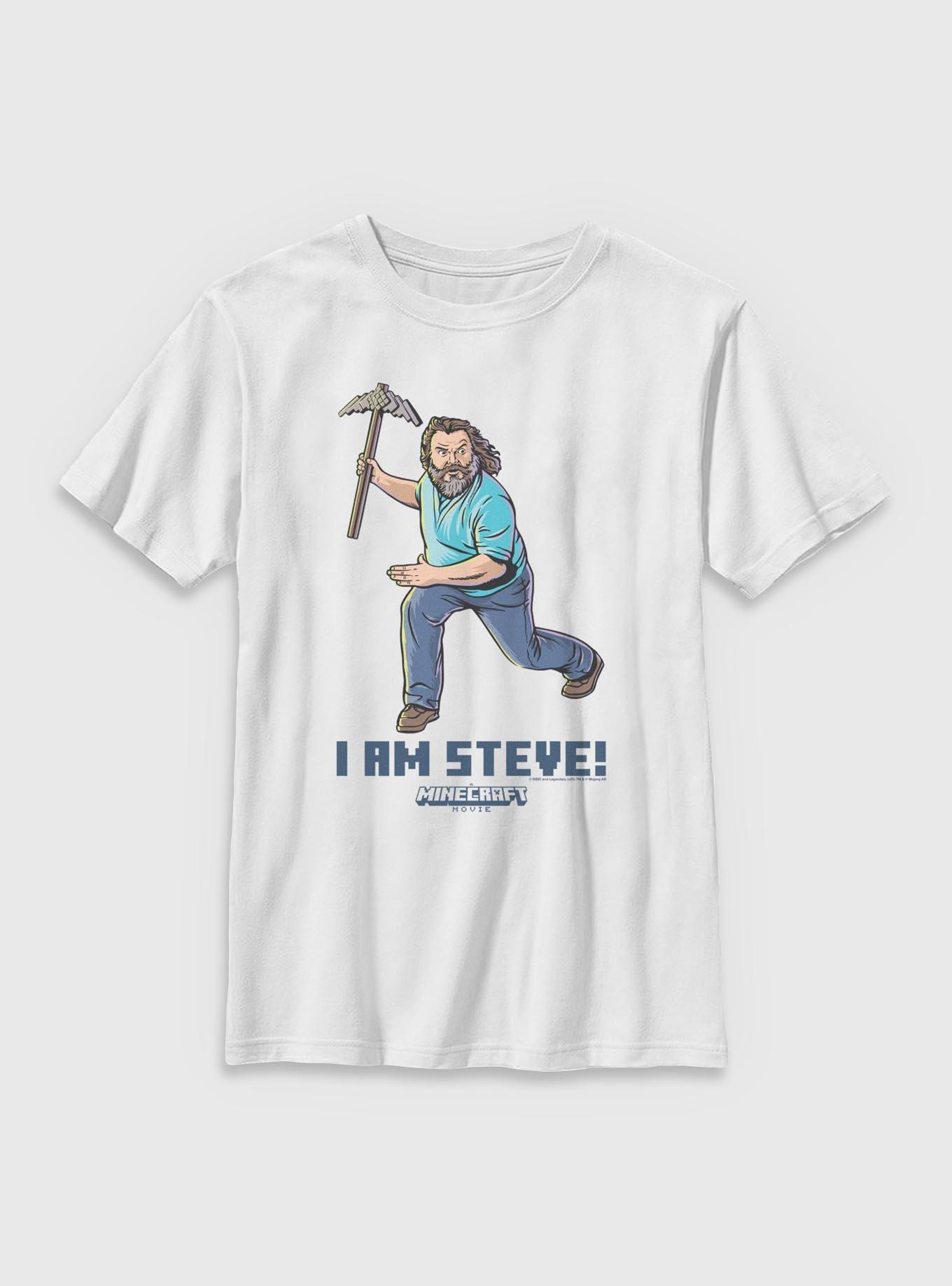 A Minecraft Movie I Am Steve Youth T-Shirt, , hi-res