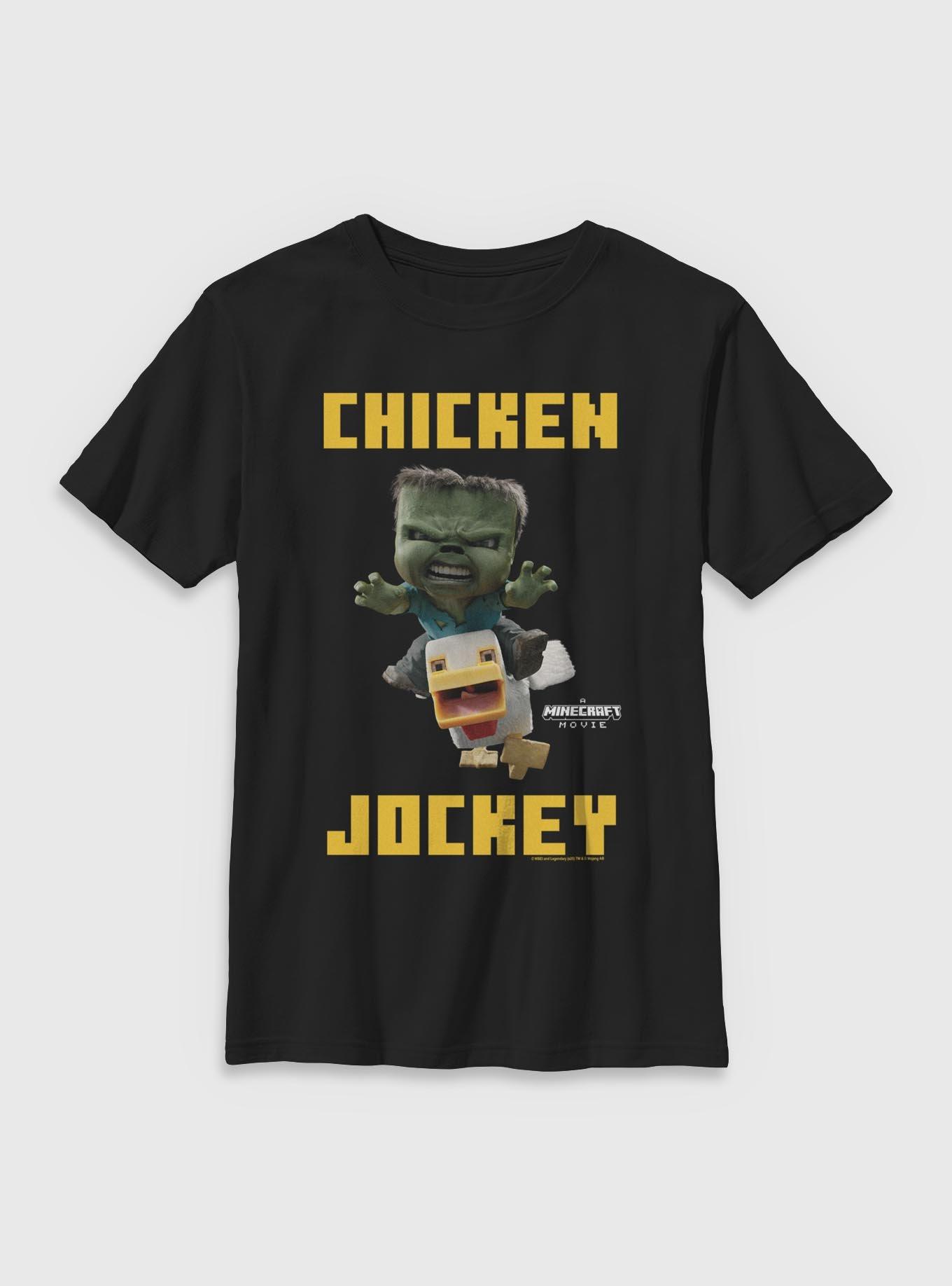 A Minecraft Movie Chicken Jockey Youth T-Shirt, , hi-res