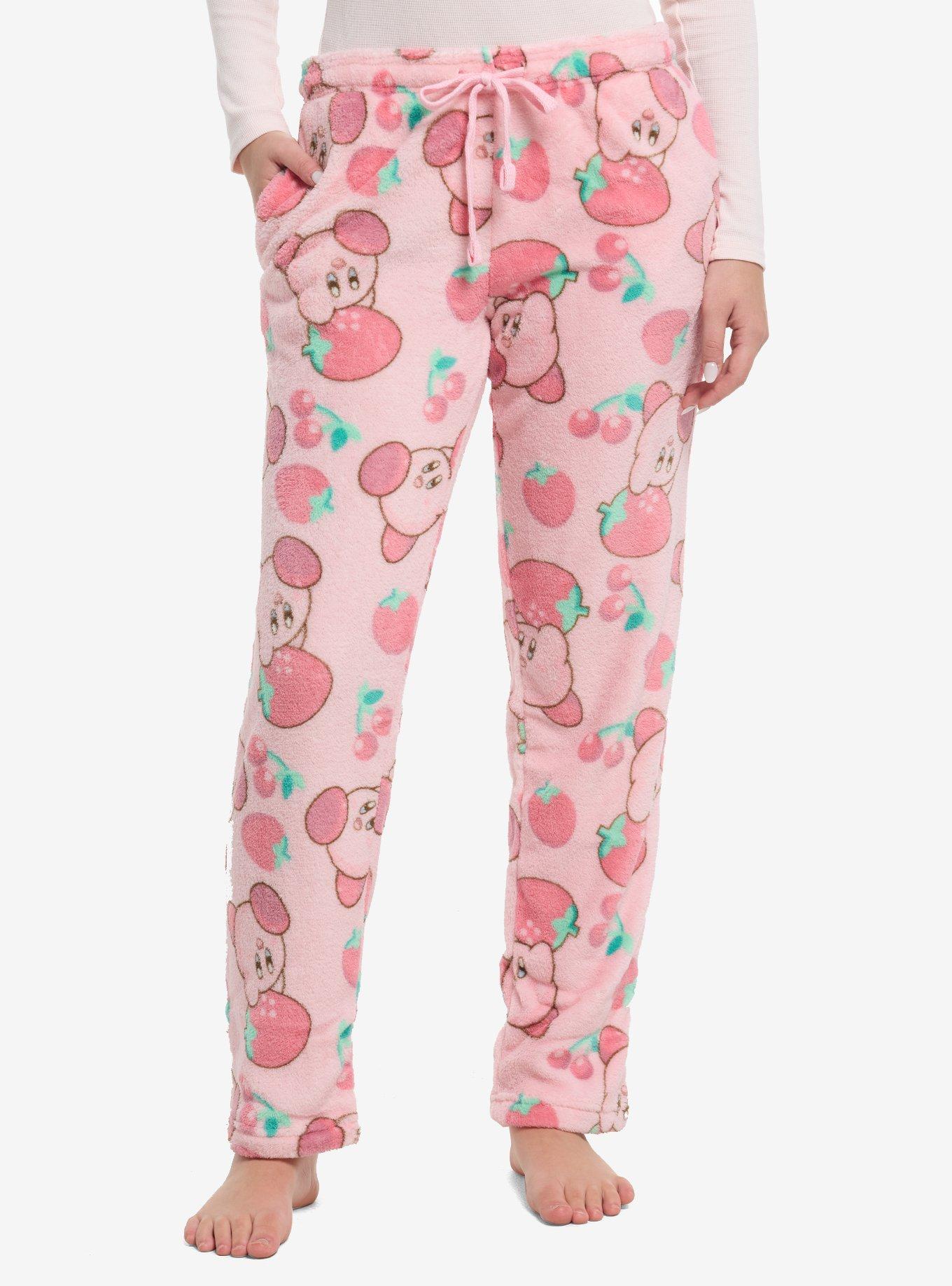 Kirby Fruit Fuzzy Pajama Pants, , hi-res