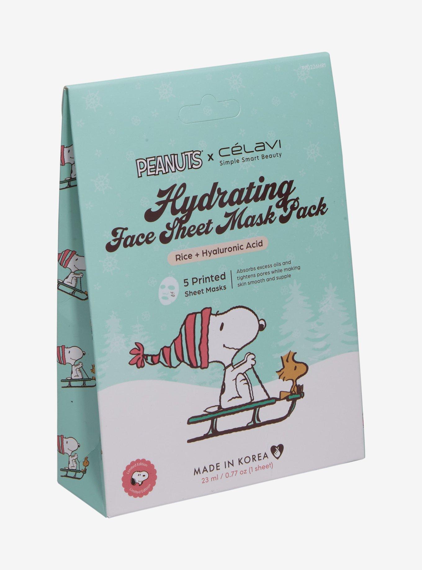 Célavi x Peanuts Hydrating Face Sheet Mask Pack, , hi-res