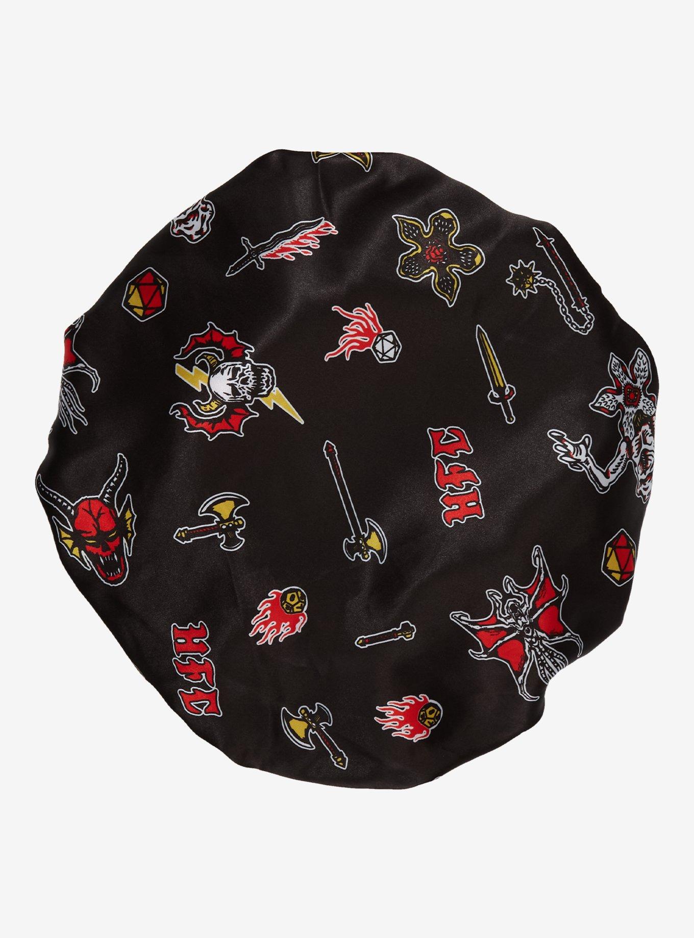 Stranger Things Hellfire Club Reversible Satin Bonnet - BoxLunch Exclusive, , hi-res