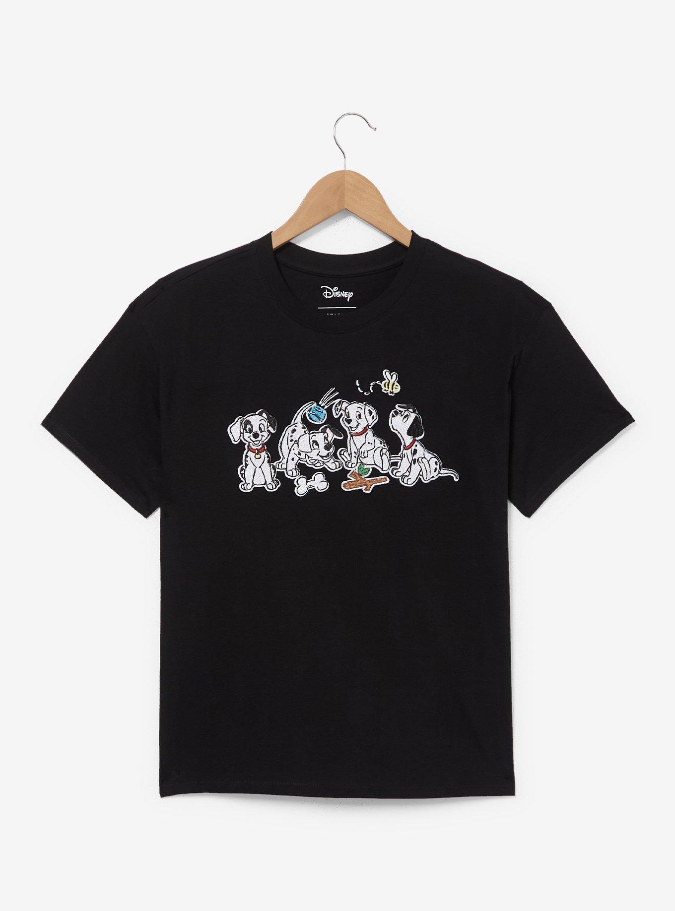 Disney 101 Dalmatians Puppies Embroidered Women's  T-Shirt - BoxLunch Exclusive