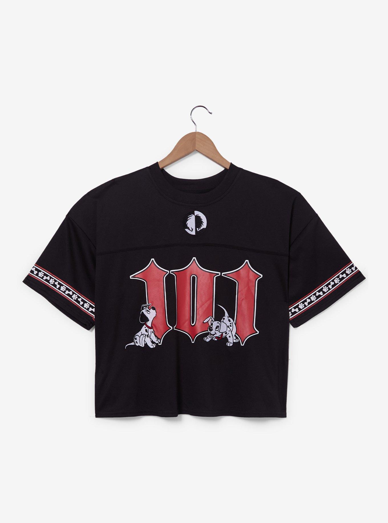 Disney 101 Dalmatians Cruella De Vil Women's Cropped Football Jersey - BoxLunch Exclusive, , hi-res