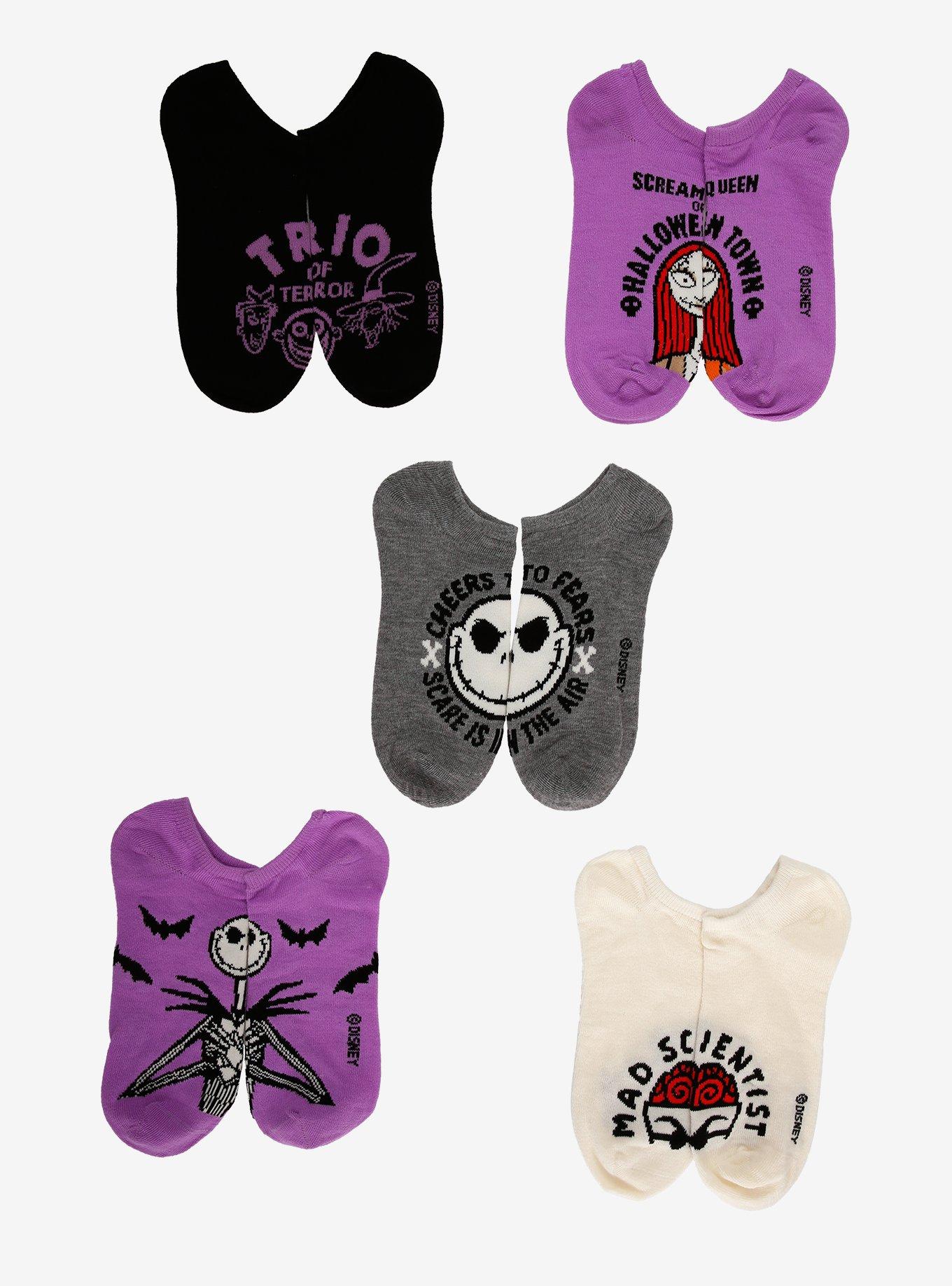 The Nightmare Before Christmas Residents No-Show Socks 5 Pair, , hi-res