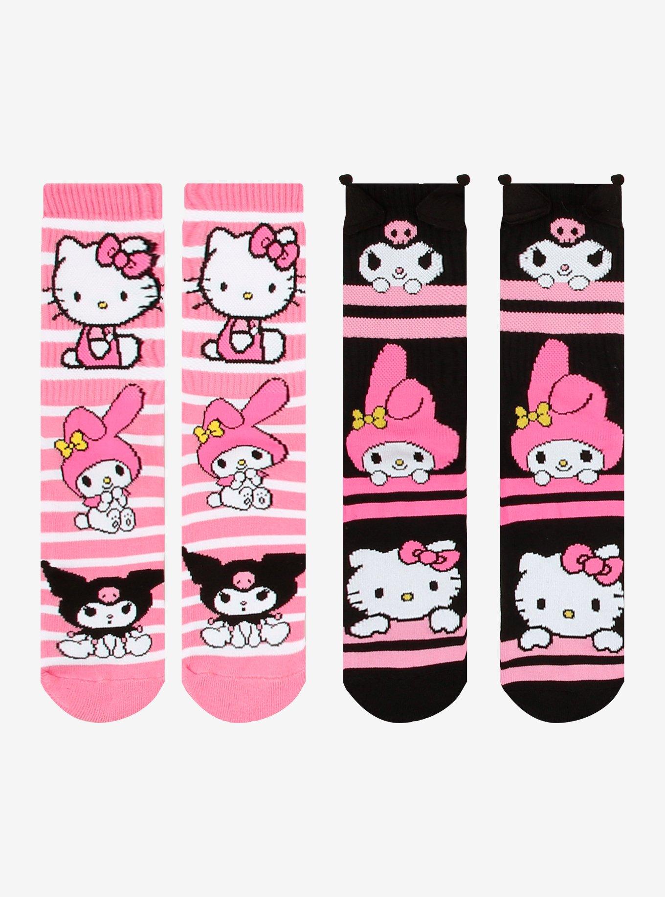 Hello Kitty And Friends Varsity Stripe Ankle Socks 2 Pair, , hi-res