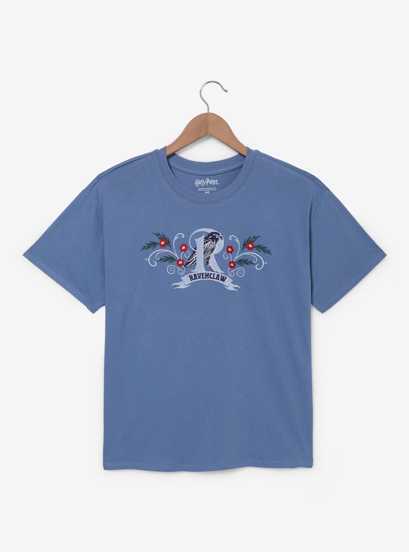 Harry Potter Ravenclaw Flowers Embroidered T-Shirt &mdash; BoxLunch Exclusive, , hi-res