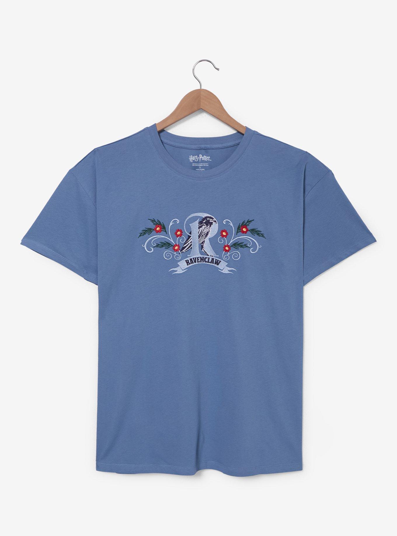 Harry Potter Ravenclaw Flowers Embroidered Plus Size T-Shirt â€” BoxLunch Exclusive