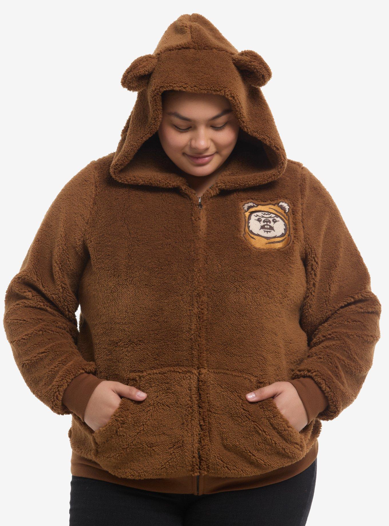 Her Universe Star Wars Ewok Sherpa Hoodie Plus Size Her Universe Exclusive, , hi-res