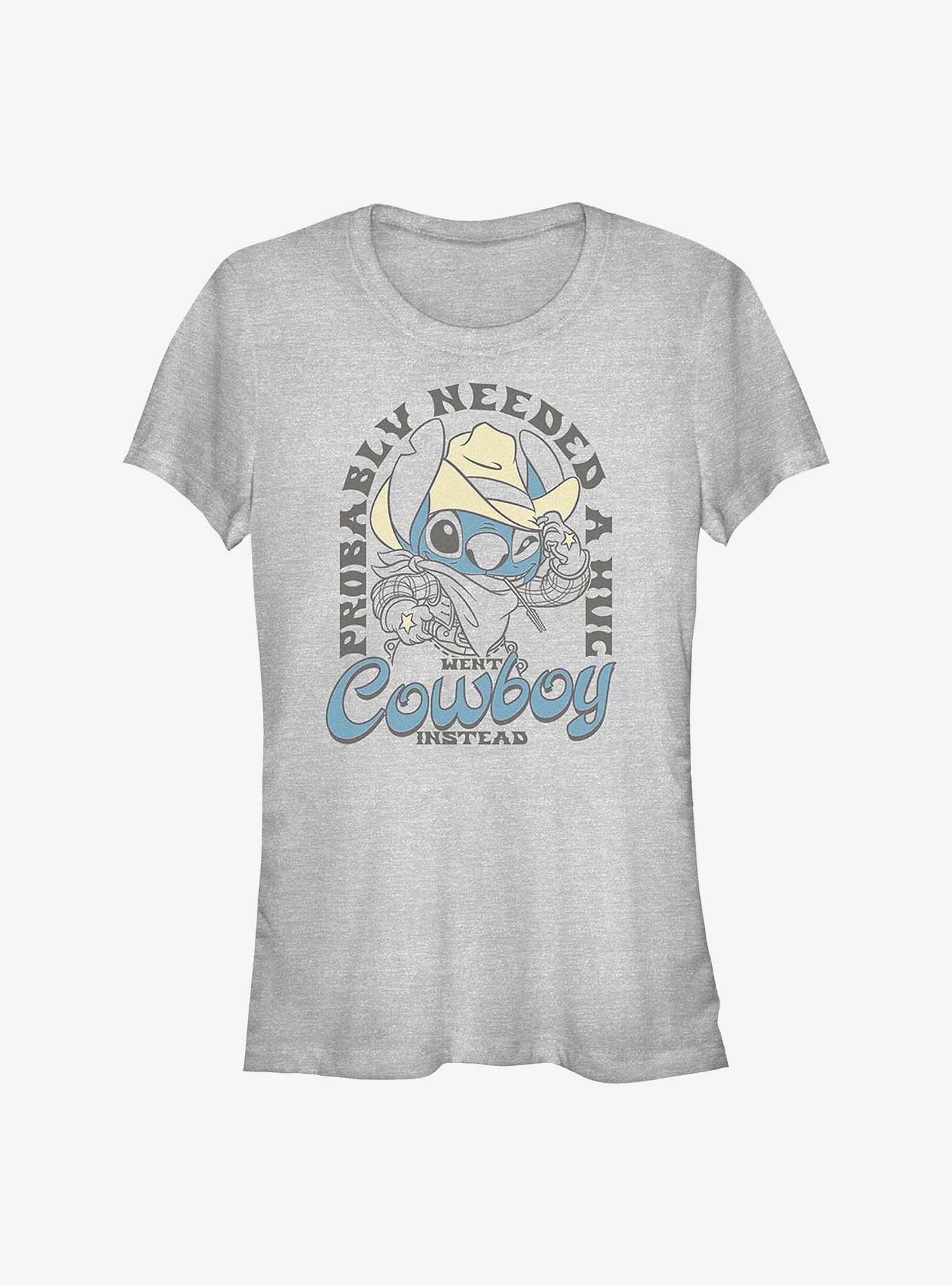 Disney Lilo & Stitch Went Cowboy Girls T-Shirt, ATH HTR, hi-res