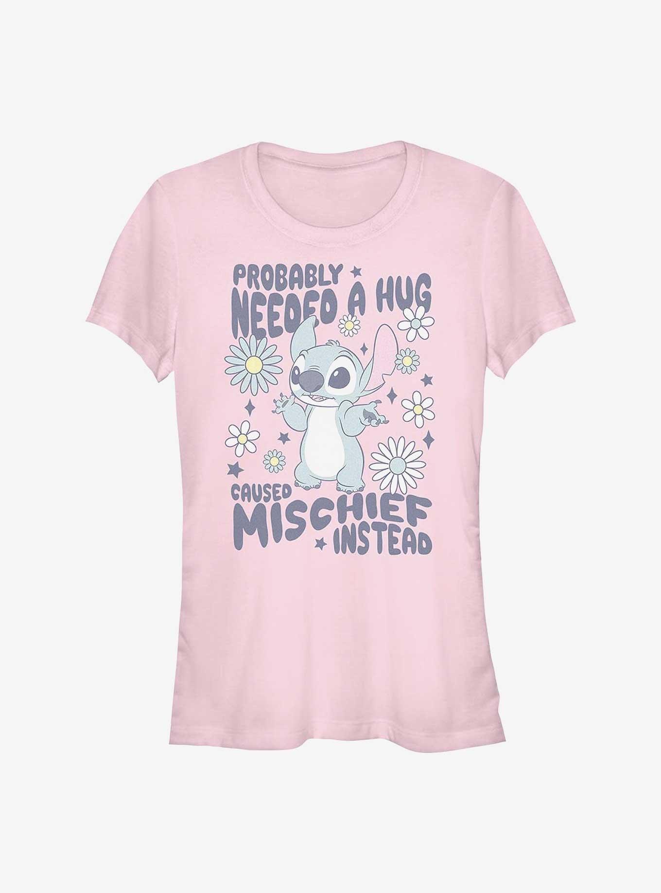 Disney Lilo & Stitch Caused Mischief Girls T-Shirt, LIGHT PINK, hi-res