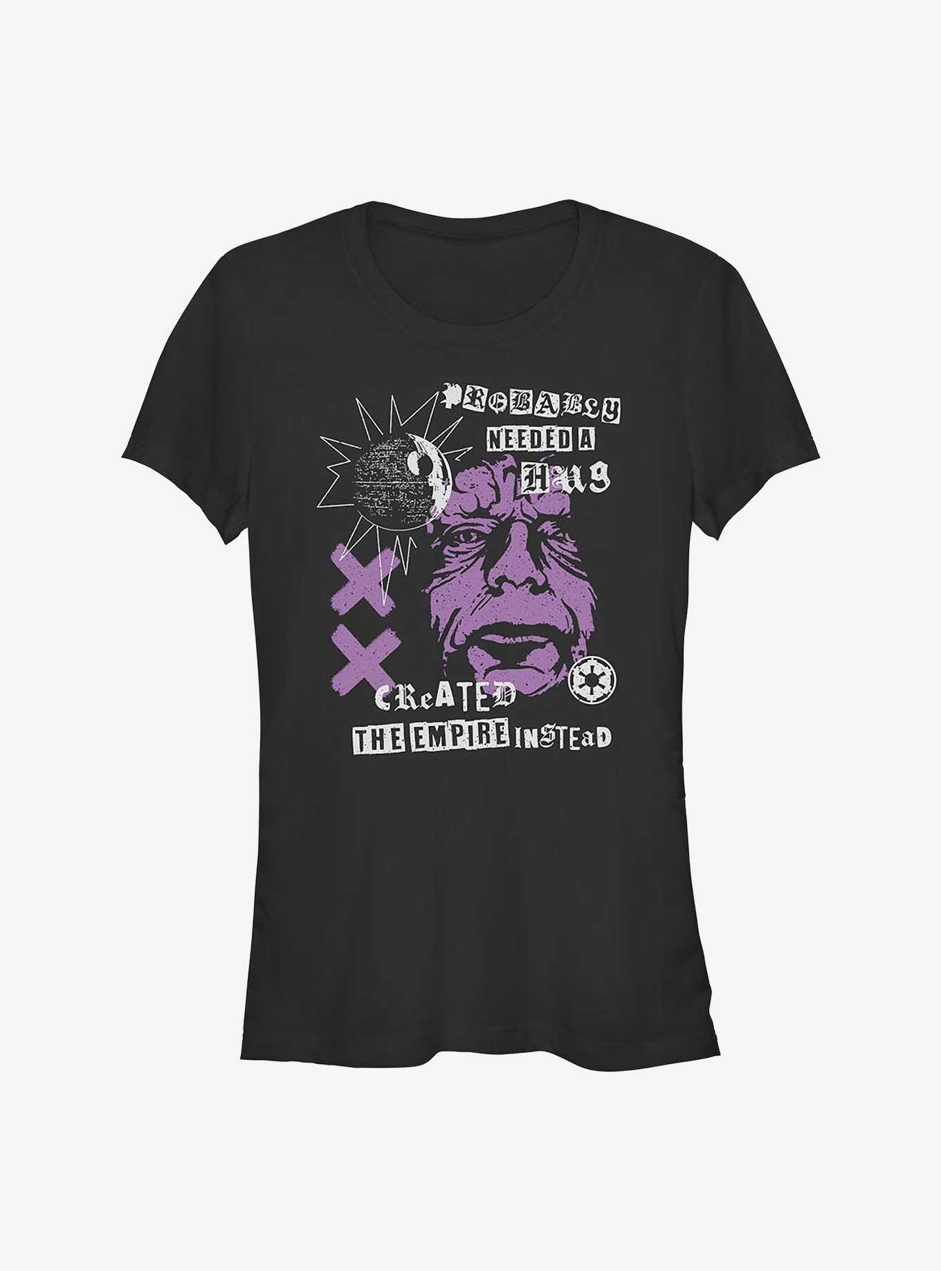 Star Wars Palpatine Needed A Hug Girls T-Shirt, BLACK, hi-res