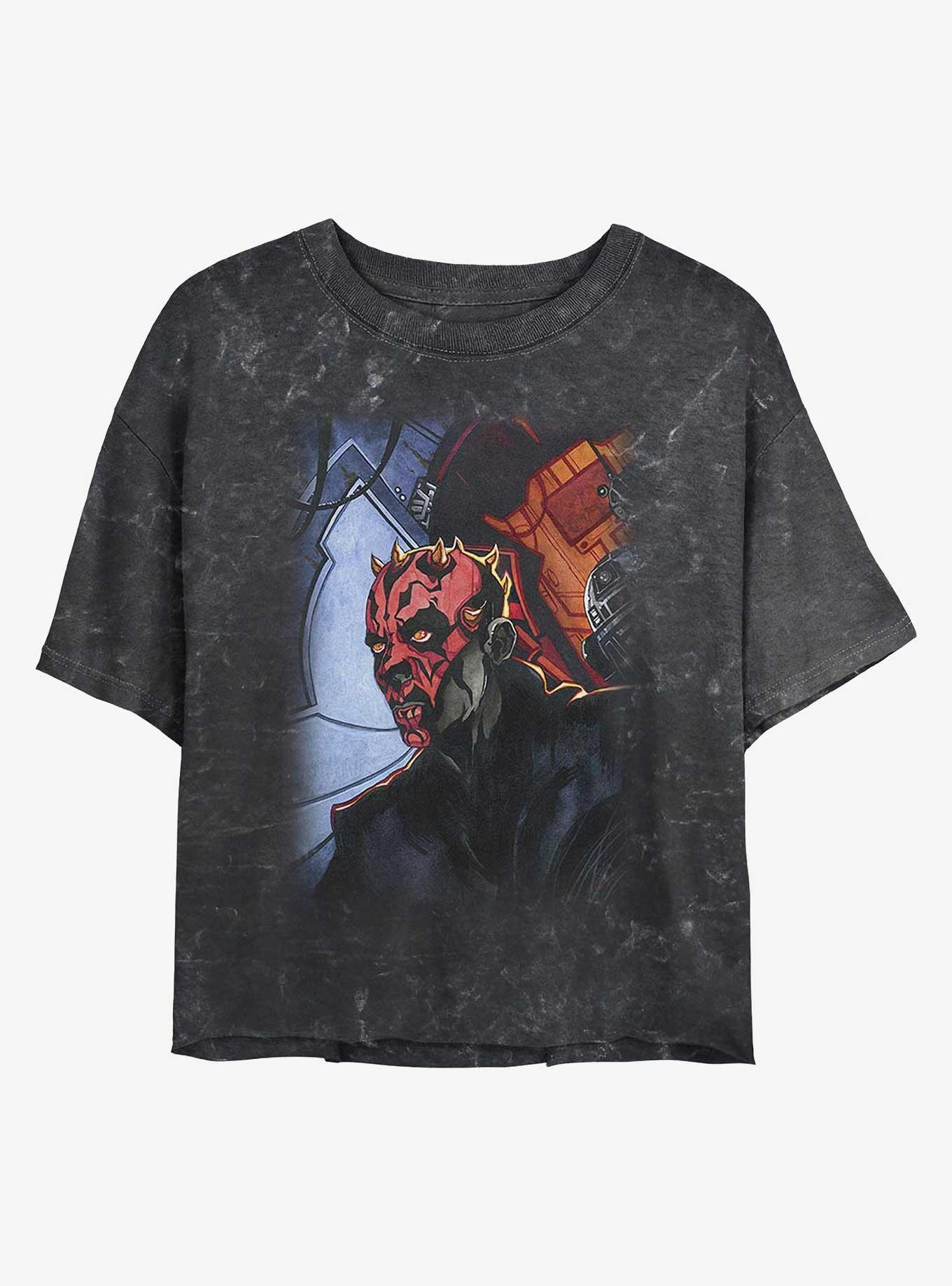 Star Wars Maul Returns Girls Mineral Wash Crop T-Shirt, , hi-res
