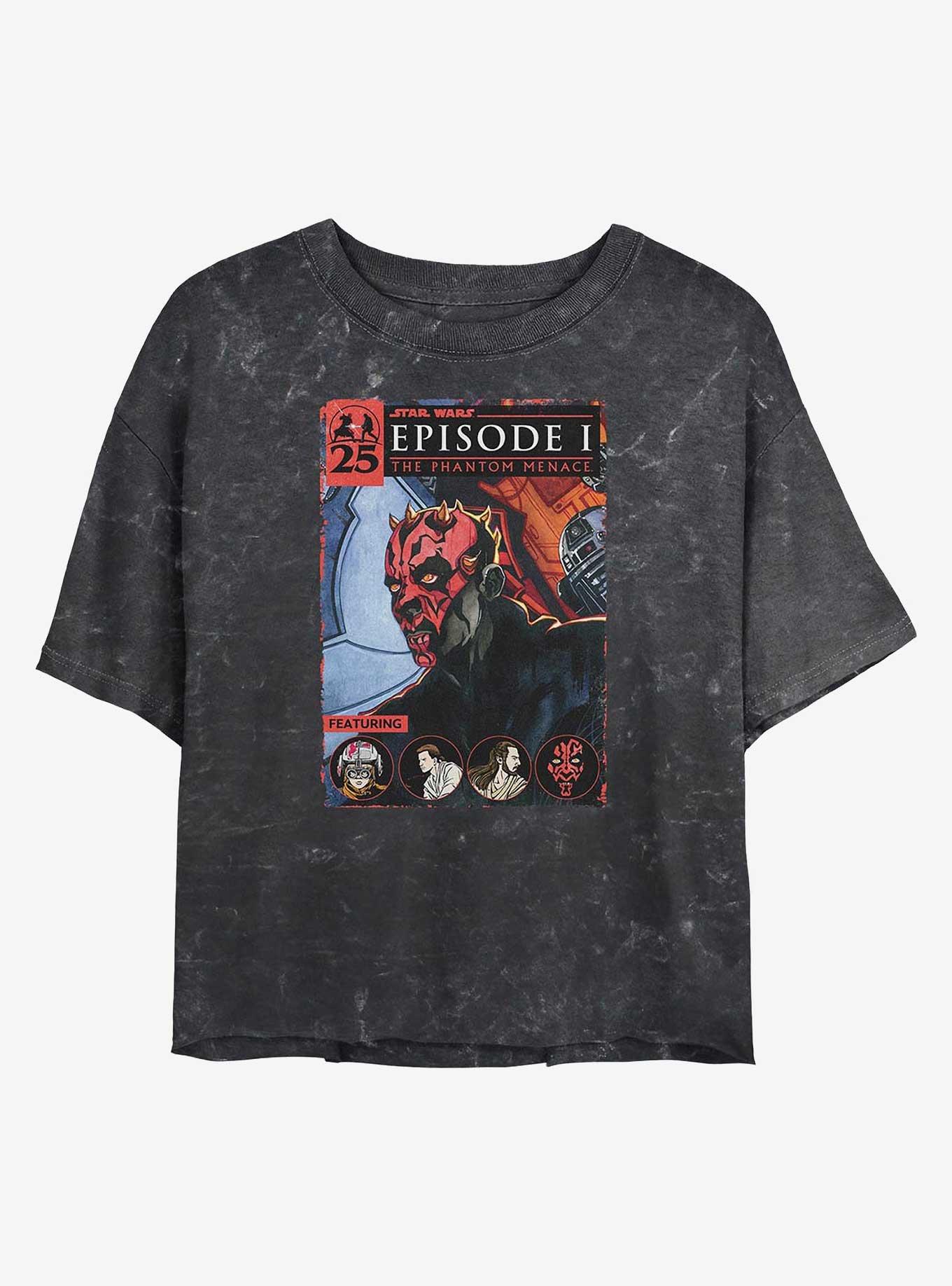 Star Wars Darth Maul Cover Girls Mineral Wash Crop T-Shirt, , hi-res