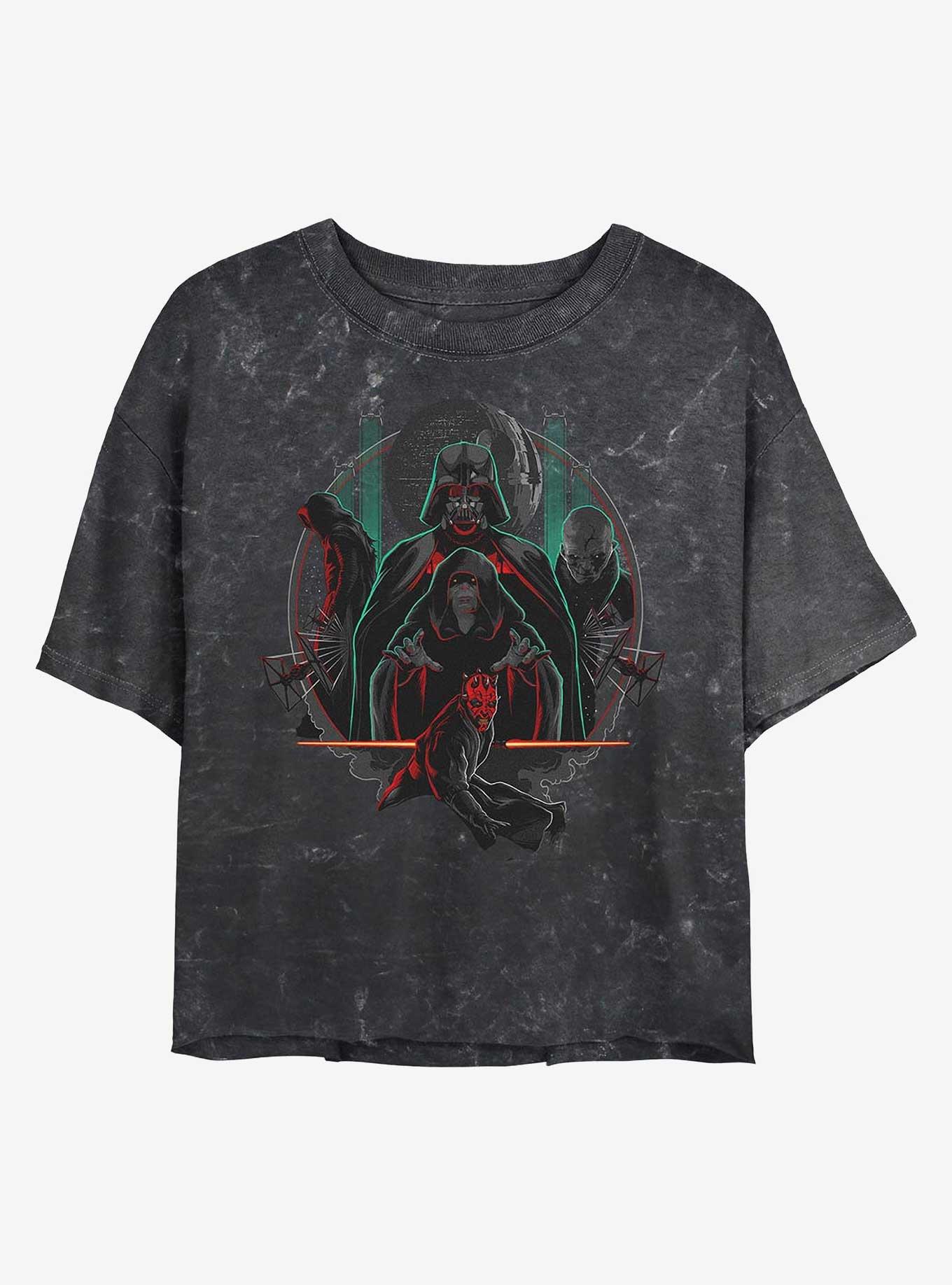 Star Wars Lords Of The Sith Girls Mineral Wash Crop T-Shirt, , hi-res