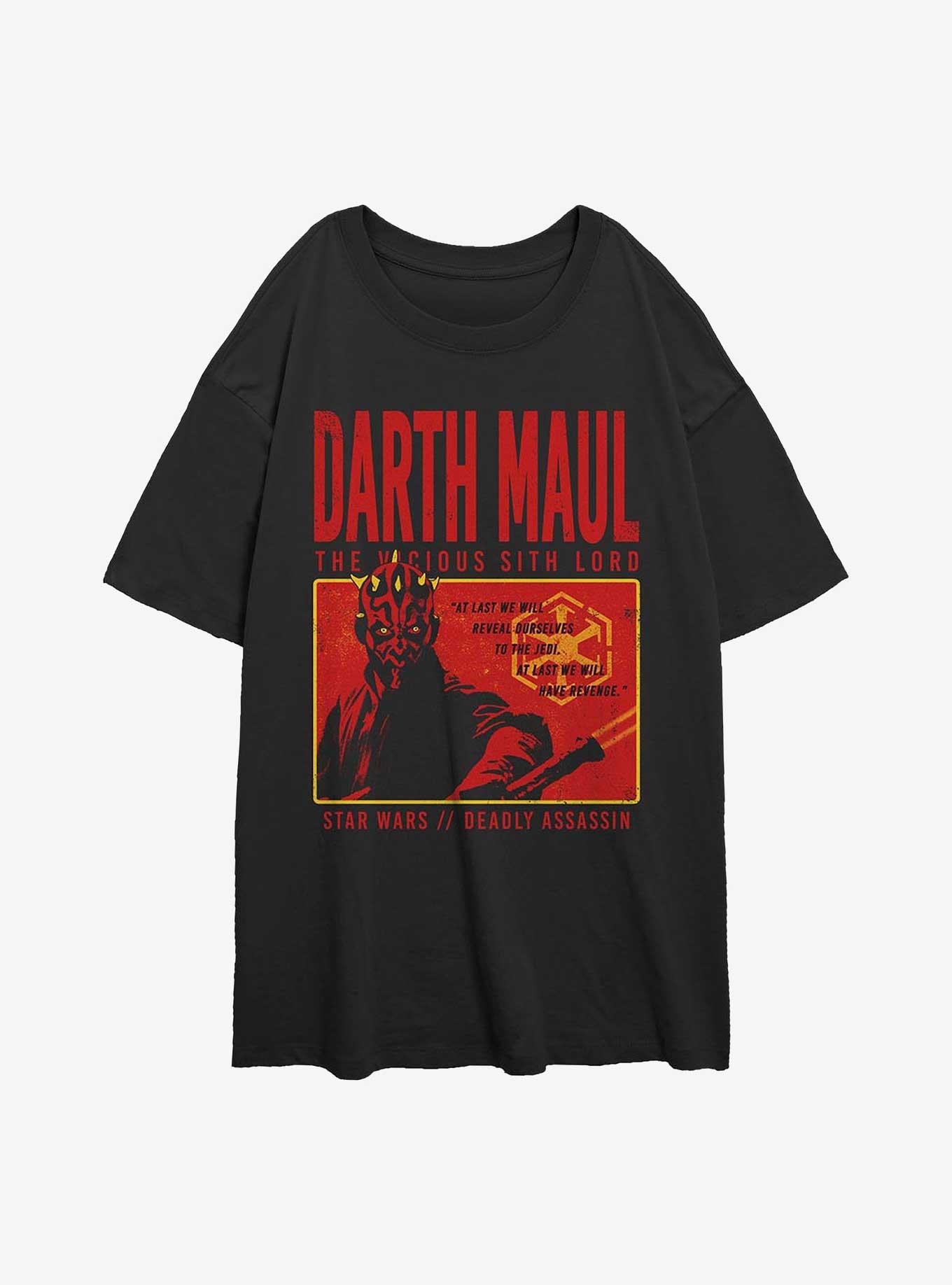 Star Wars Maul Horror Box Girls Oversized T-Shirt, BLACK, hi-res