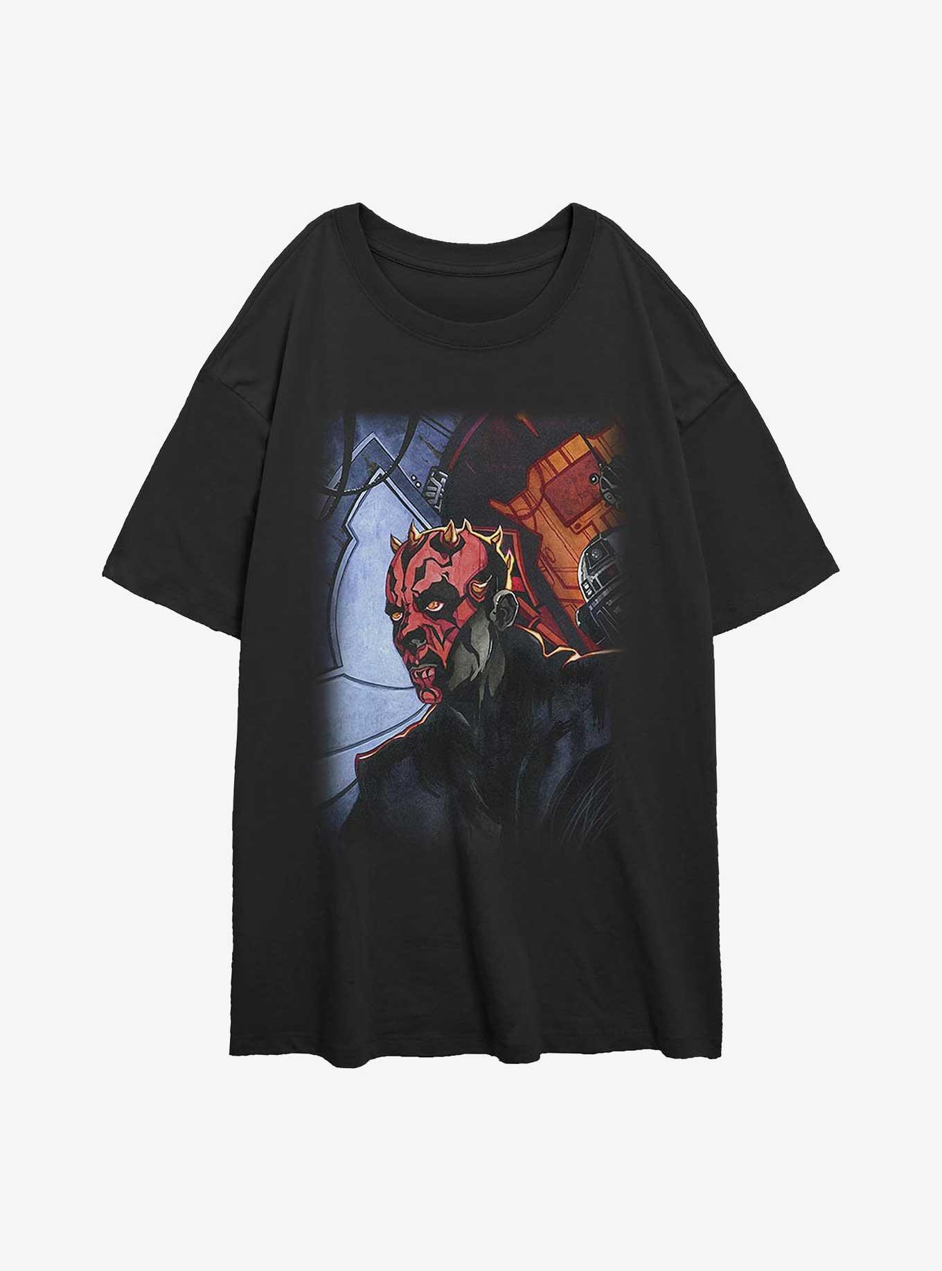 Star Wars Maul Returns Girls Oversized T-Shirt, BLACK, hi-res