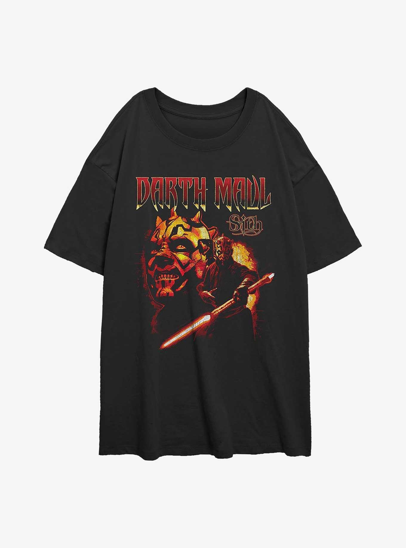 Star Wars Metal Maul Girls Oversized T-Shirt, BLACK, hi-res