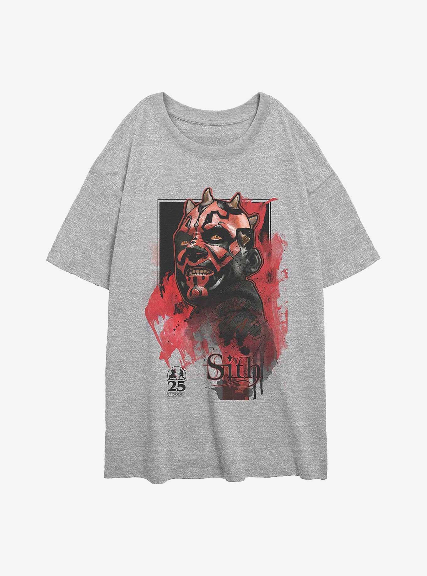 Star Wars Sith Maul Girls Oversized T-Shirt, ATH HTR, hi-res