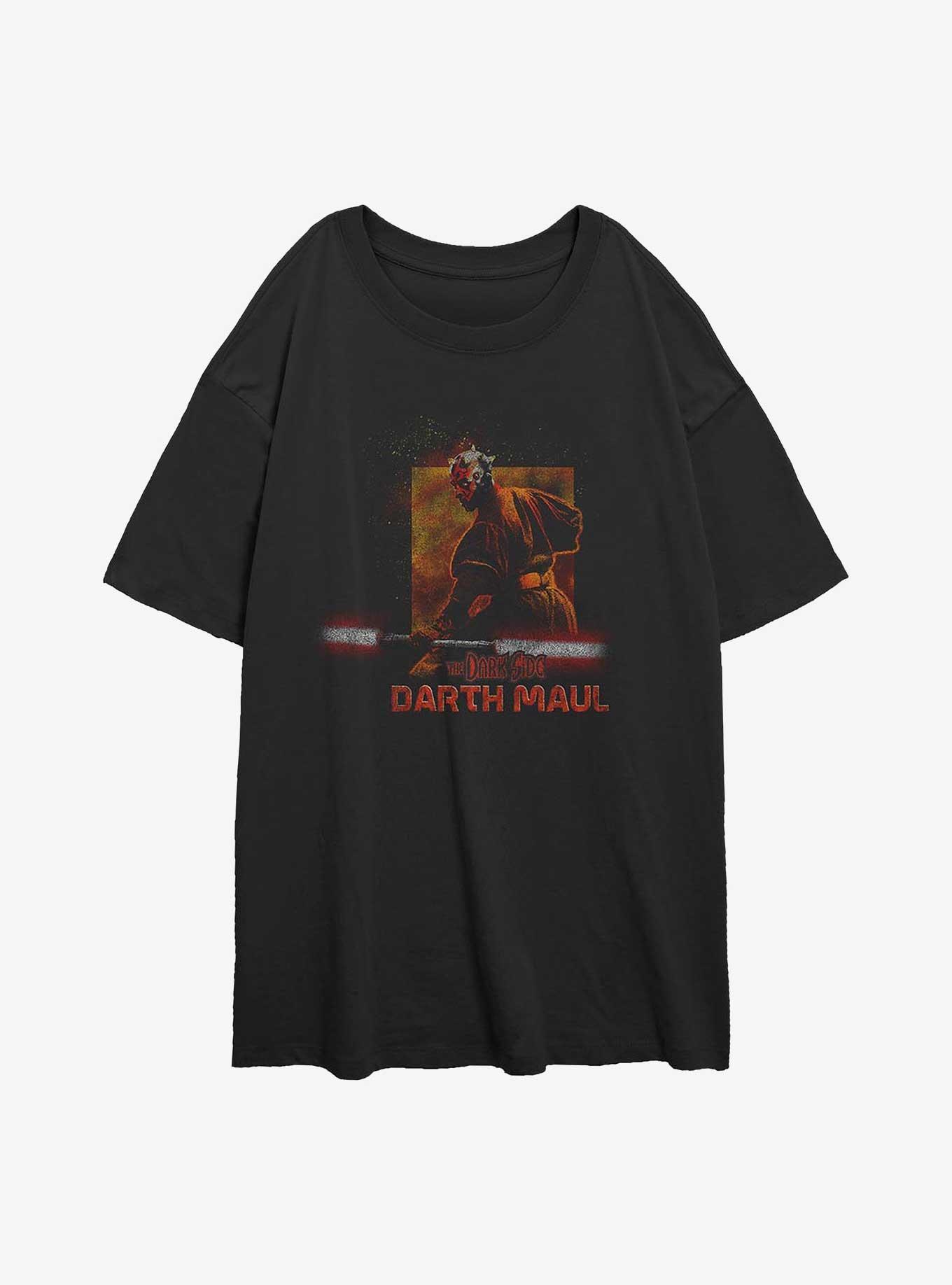 Star Wars Darth Maul Dark Side Girls Oversized T-Shirt, BLACK, hi-res