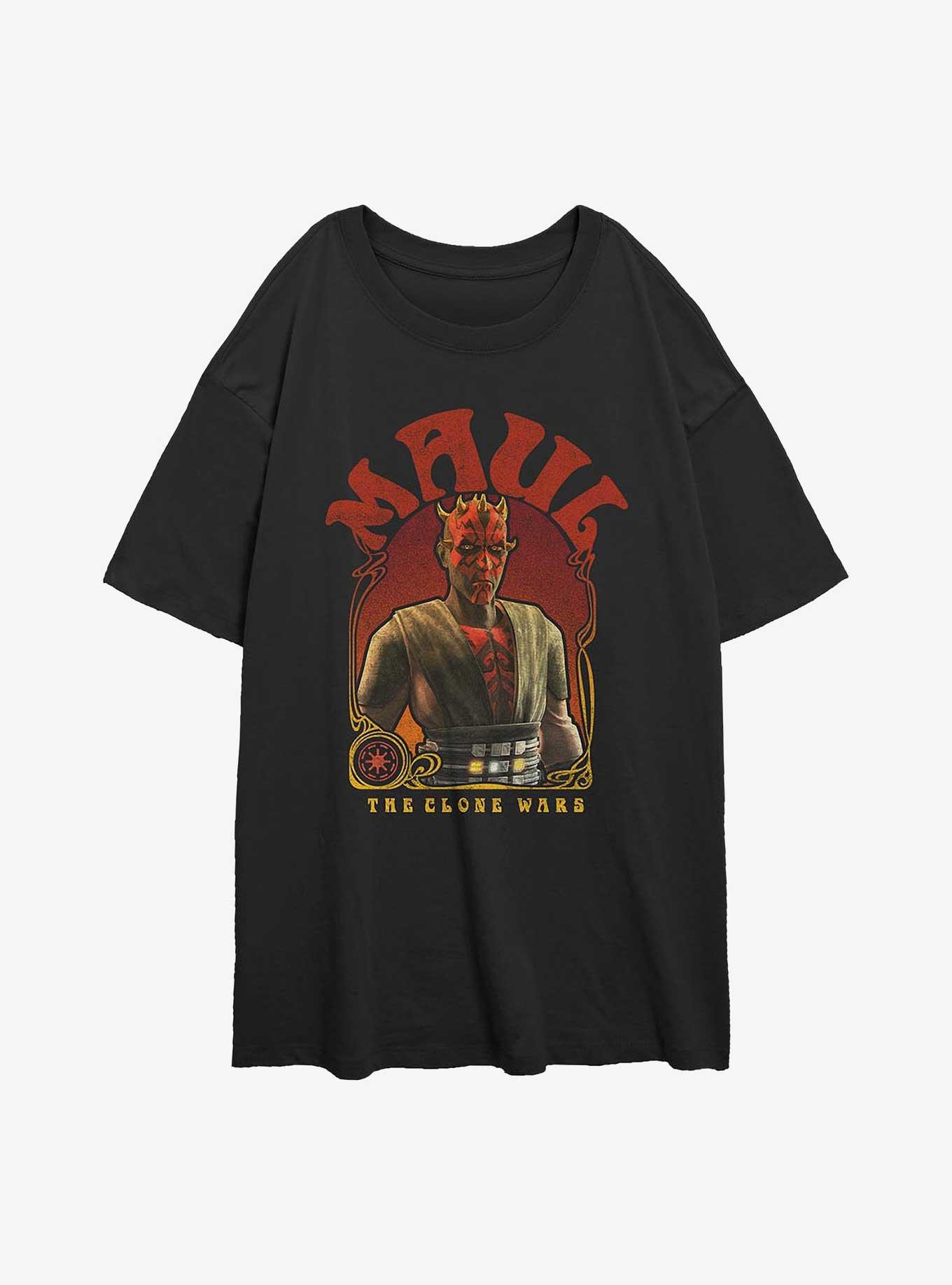 Star Wars: The Clone Wars Maul Nouveau Girls Oversized T-Shirt, BLACK, hi-res