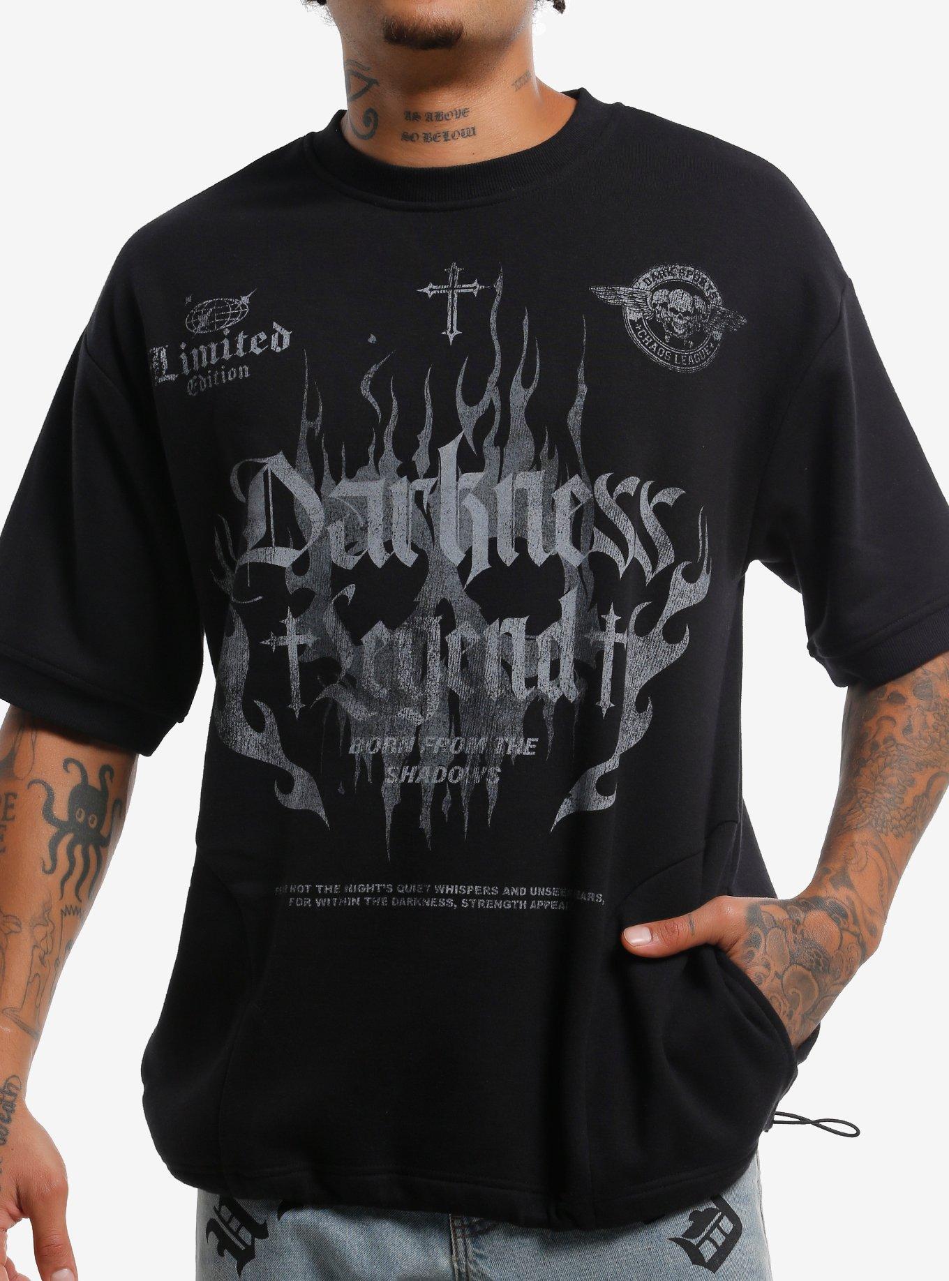 Darkness Legend Cross Flames Short-Sleeve Sweatshirt, , hi-res