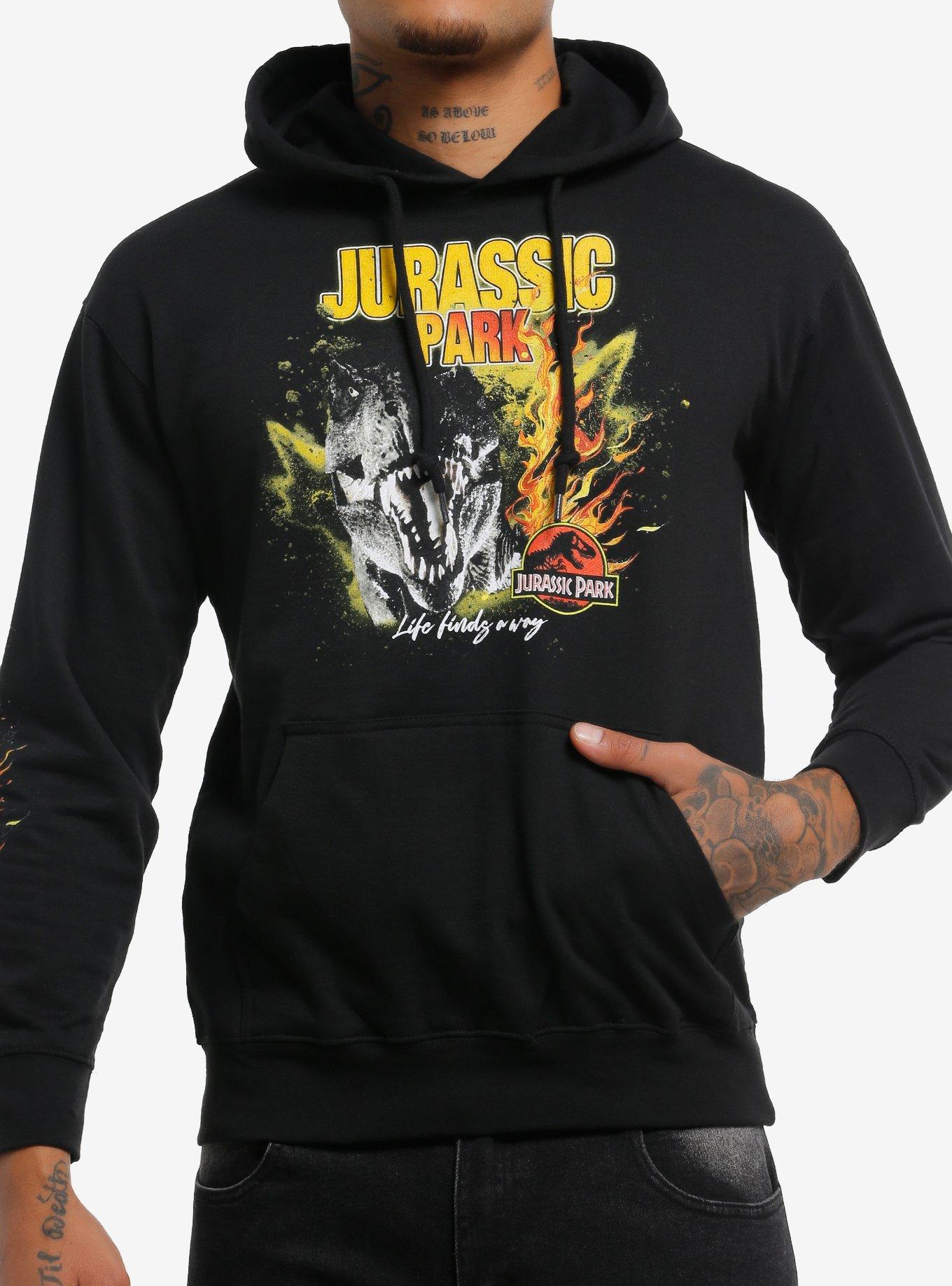 Jurassic Park Flames Hoodie, , hi-res