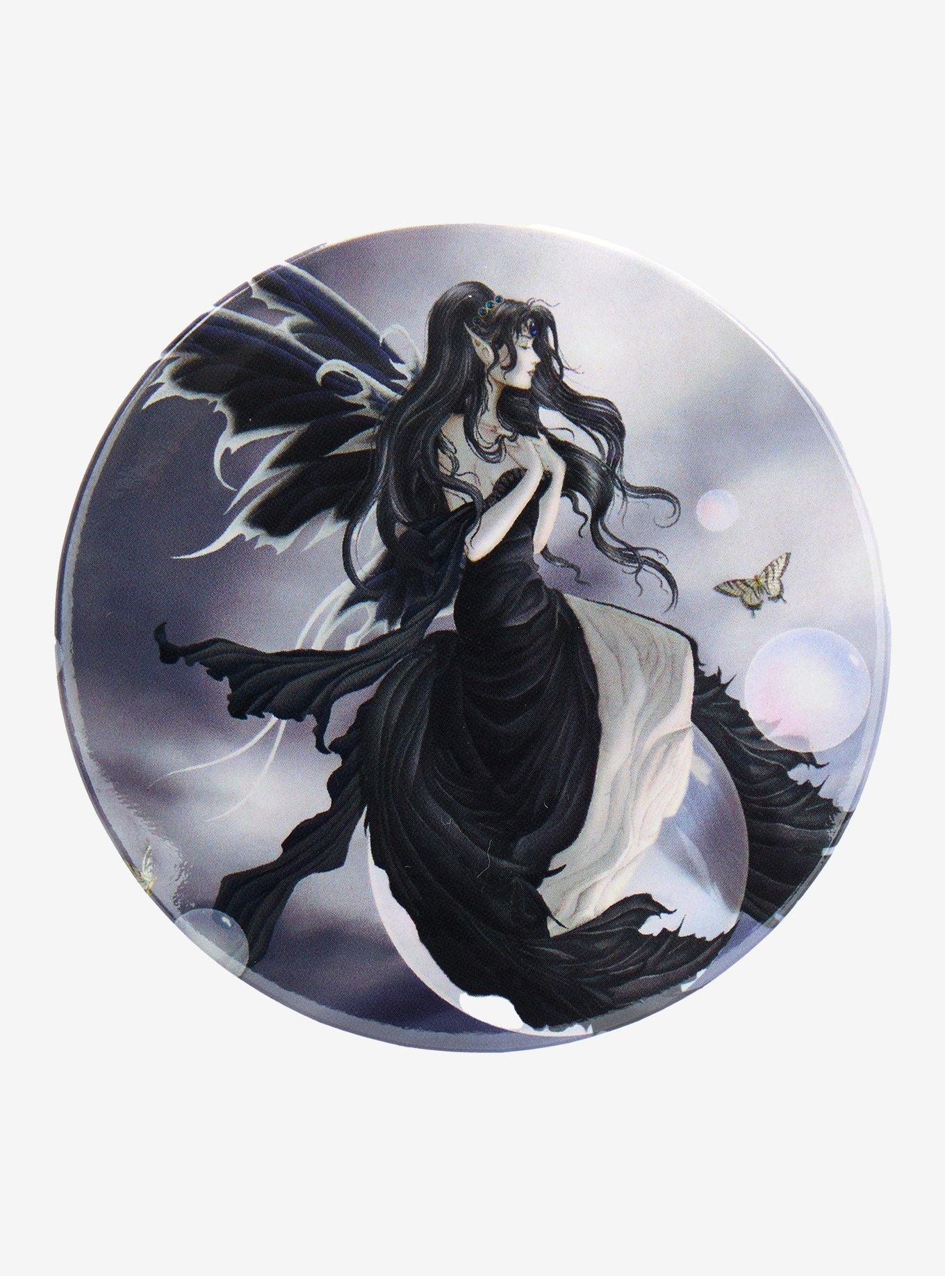 Dark Fairy 3 Inch Button By Nene Thomas, , hi-res