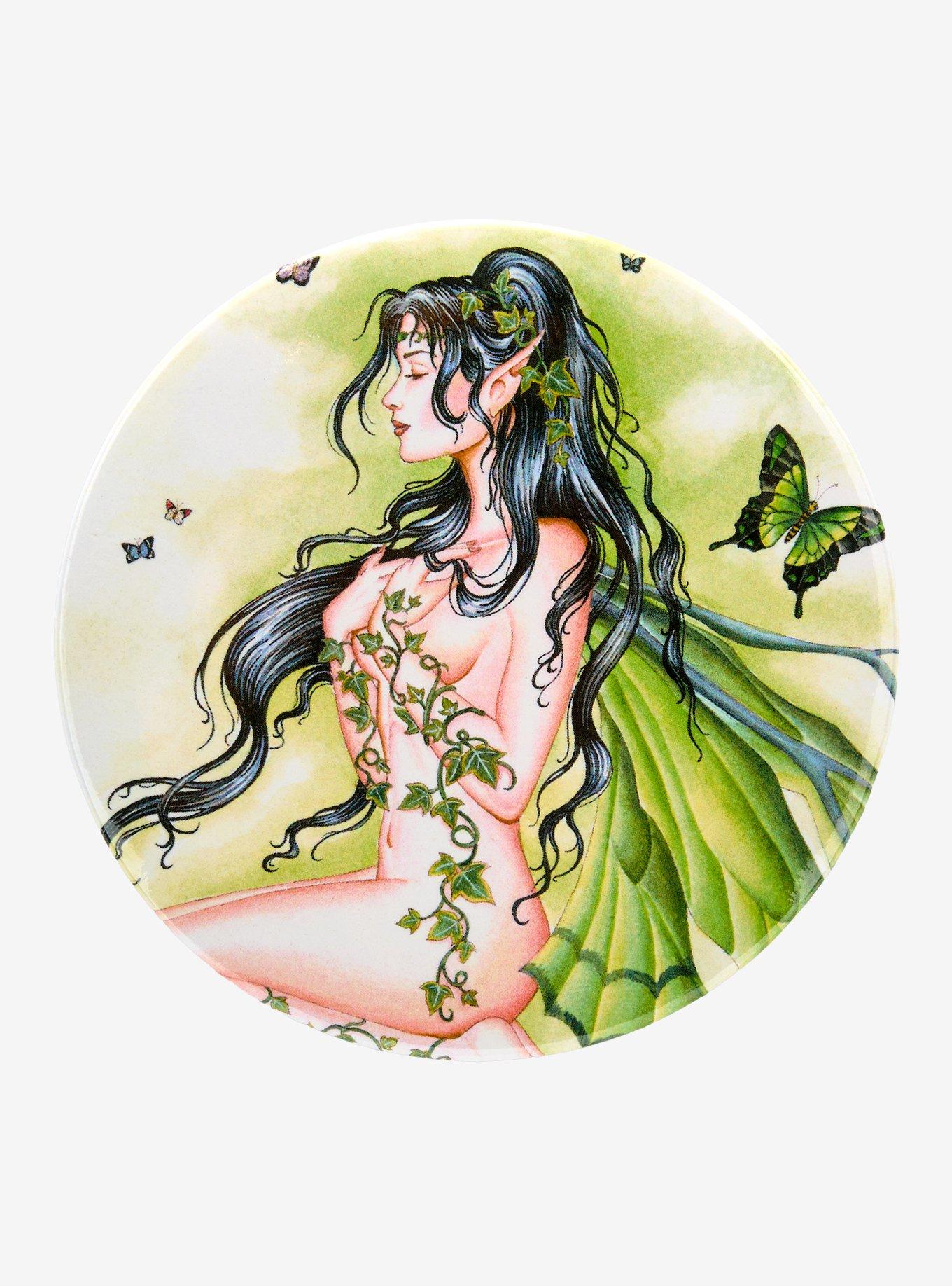 Green Fairy 3 Inch Button By Nene Thomas, , hi-res