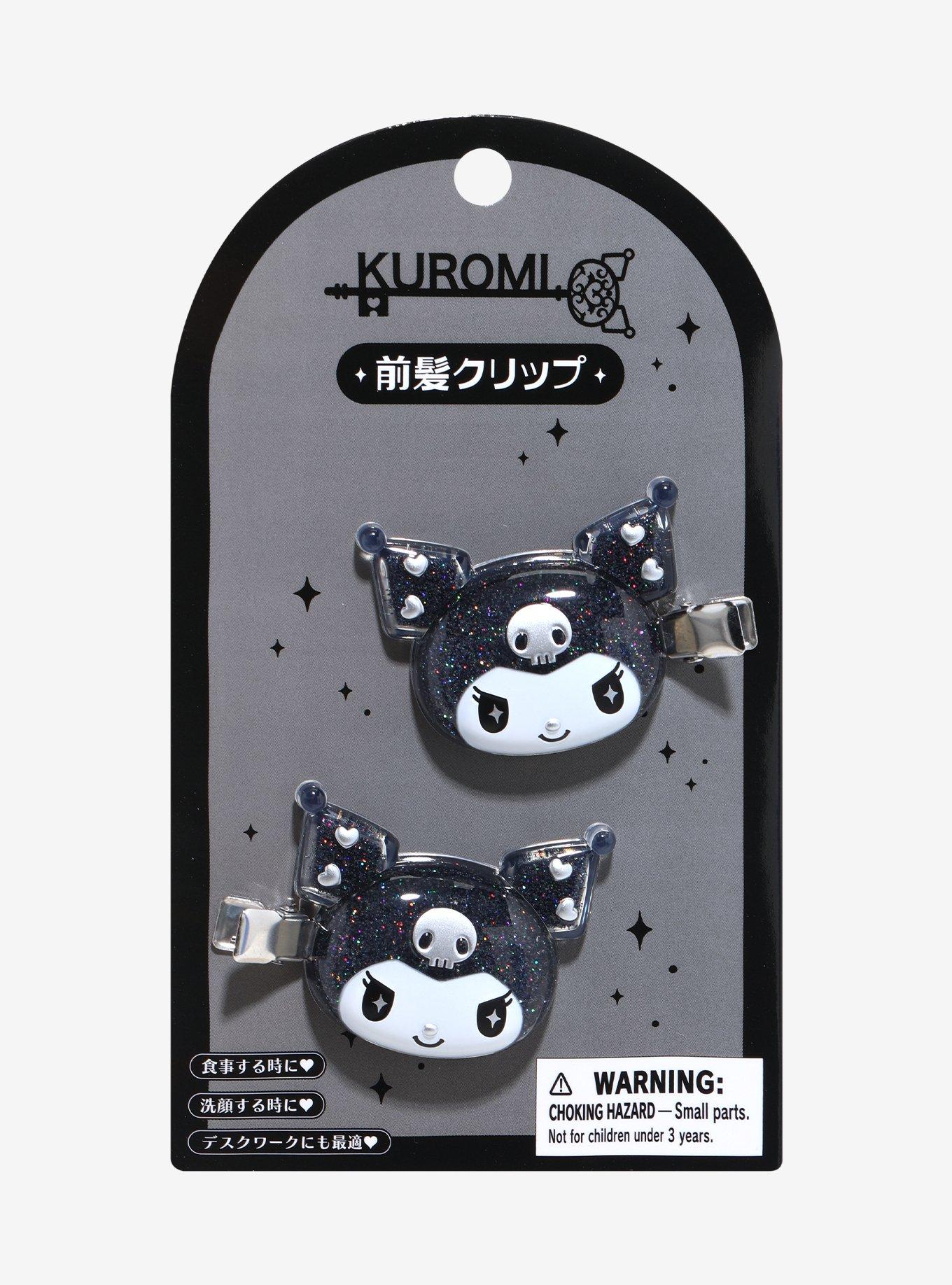 Sanrio Japan Originals Kuromi Glitter Hair Clip Set, , hi-res