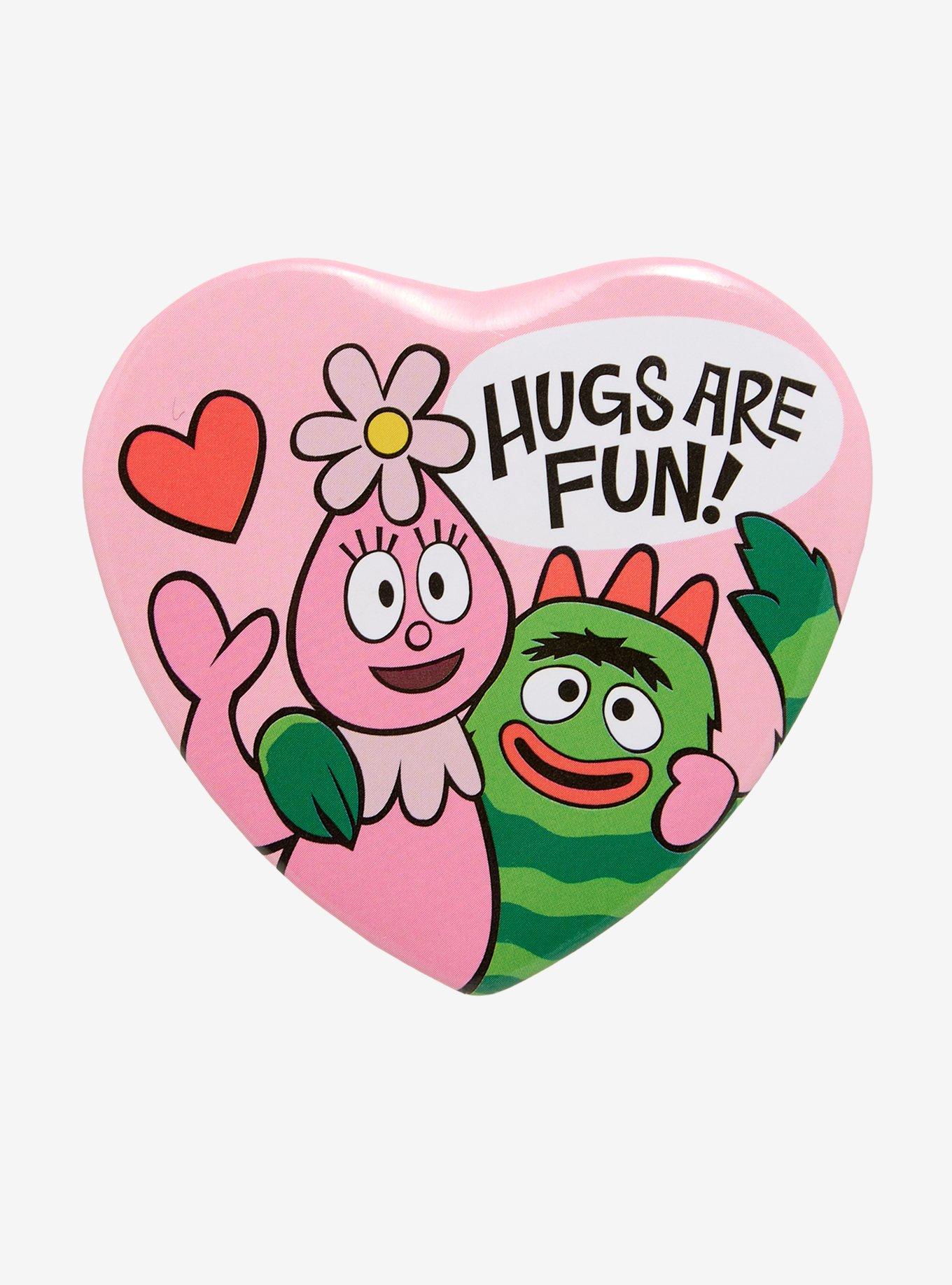 Yo Gabba Gabba! Hug Heart 3 Inch Button, , hi-res