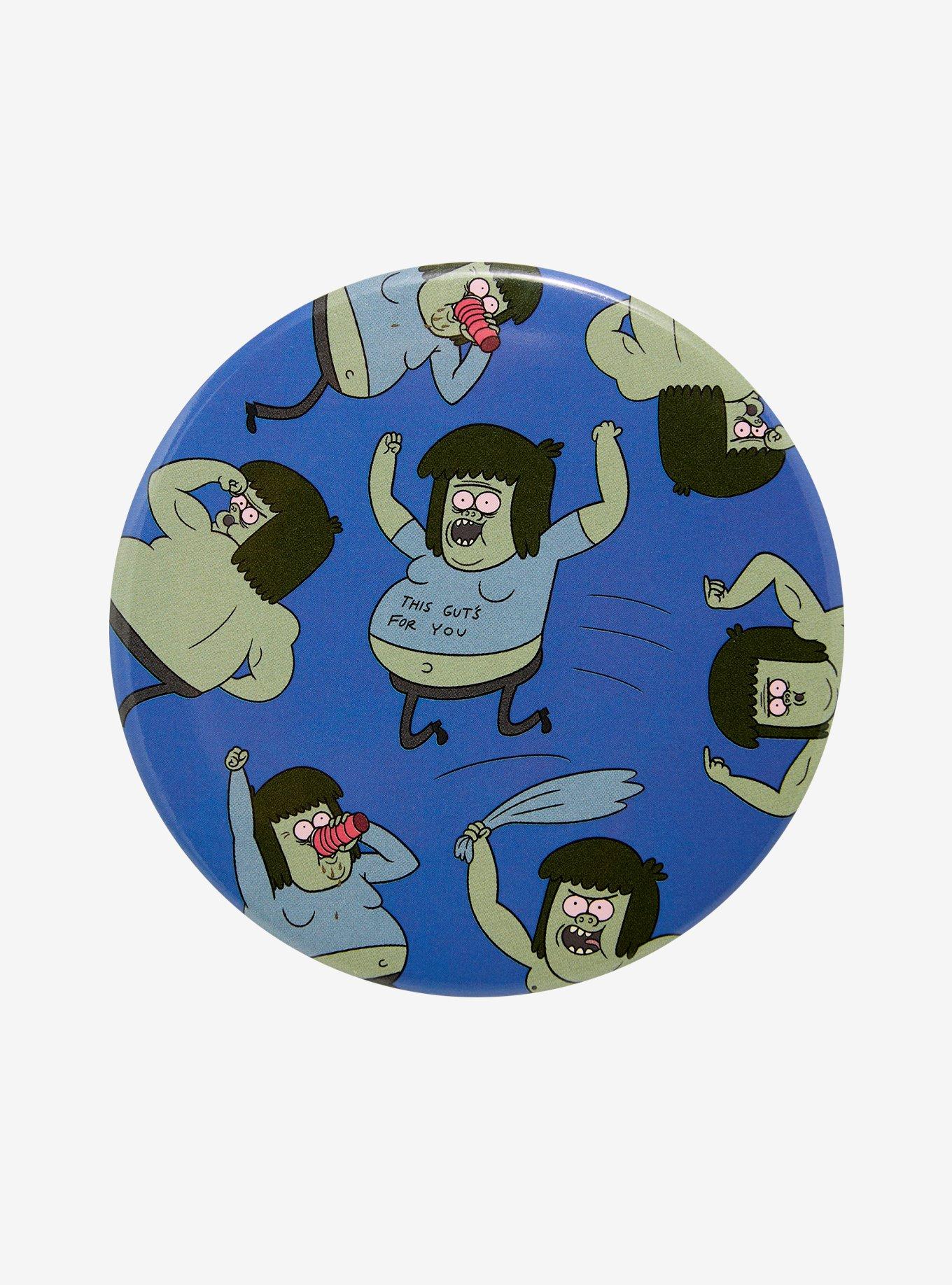 Regular Show Muscle Man 3 Inch Button, , hi-res