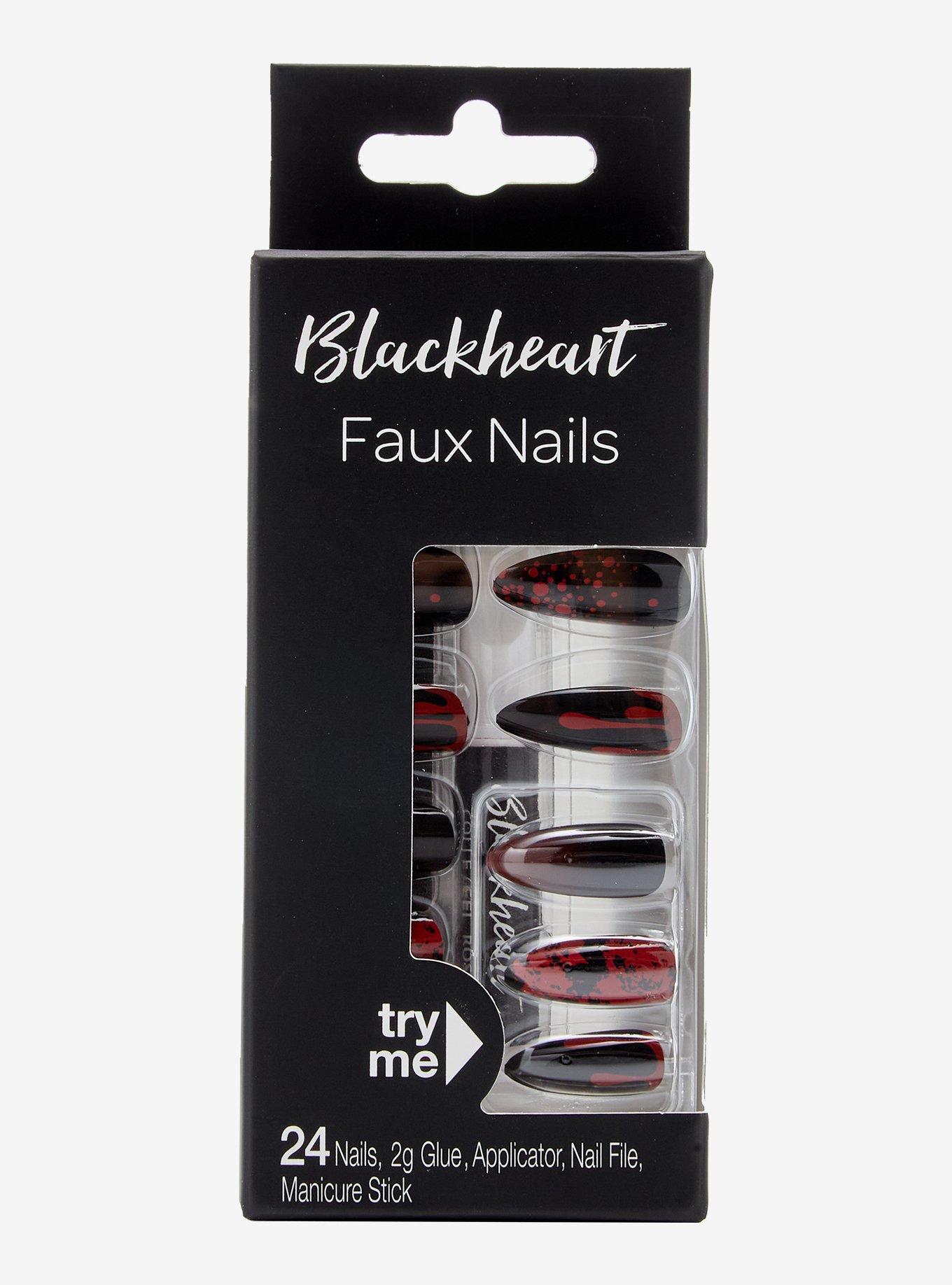 Blackheart Blood Splatter Press-On Nail Set, , hi-res