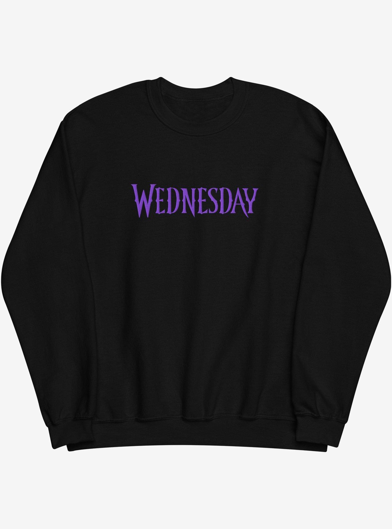 Wednesday Embroidered Logo Sweatshirt, , hi-res