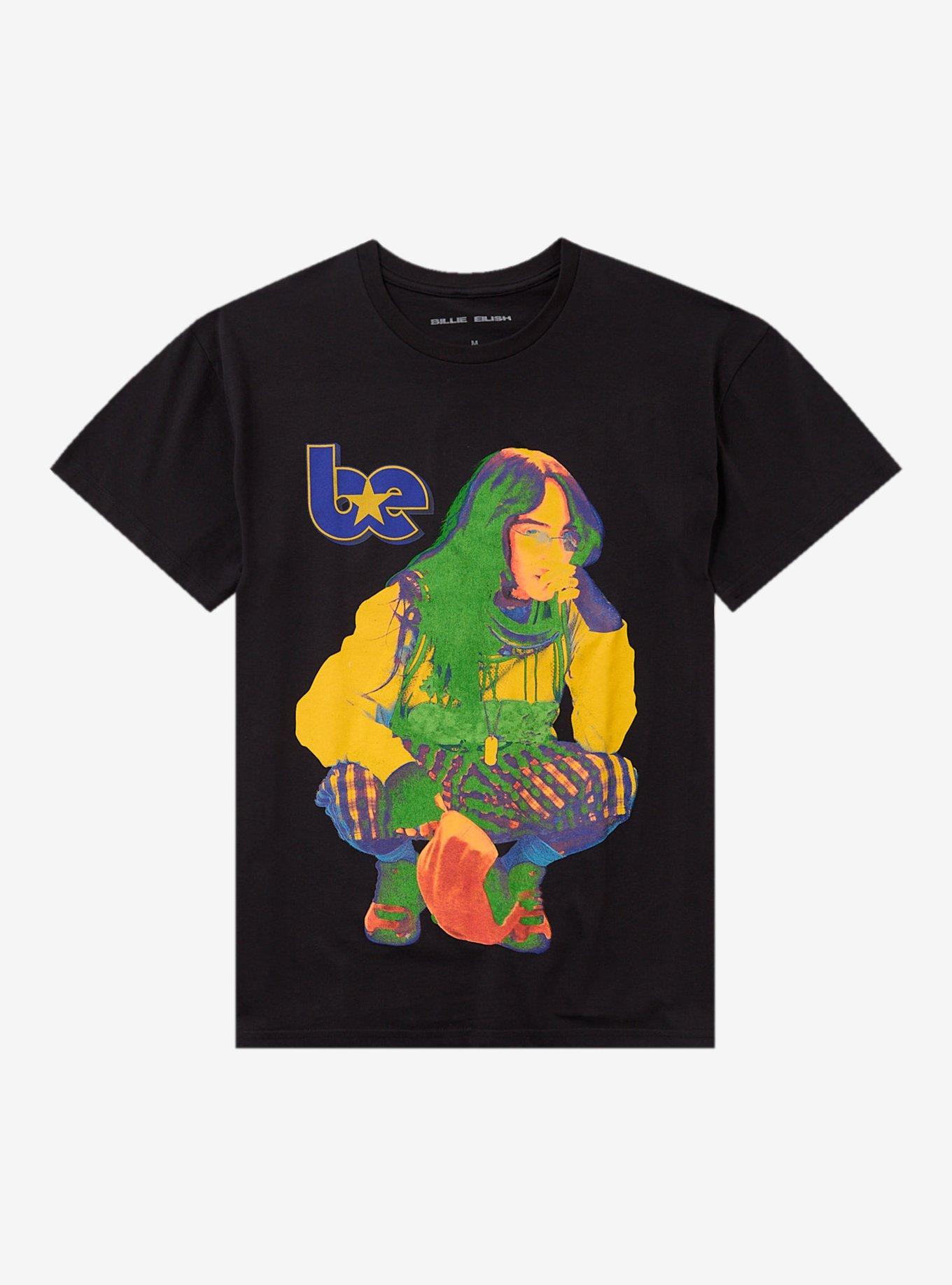 Billie Eilish Color Pop Crouching Portrait T-Shirt, , hi-res