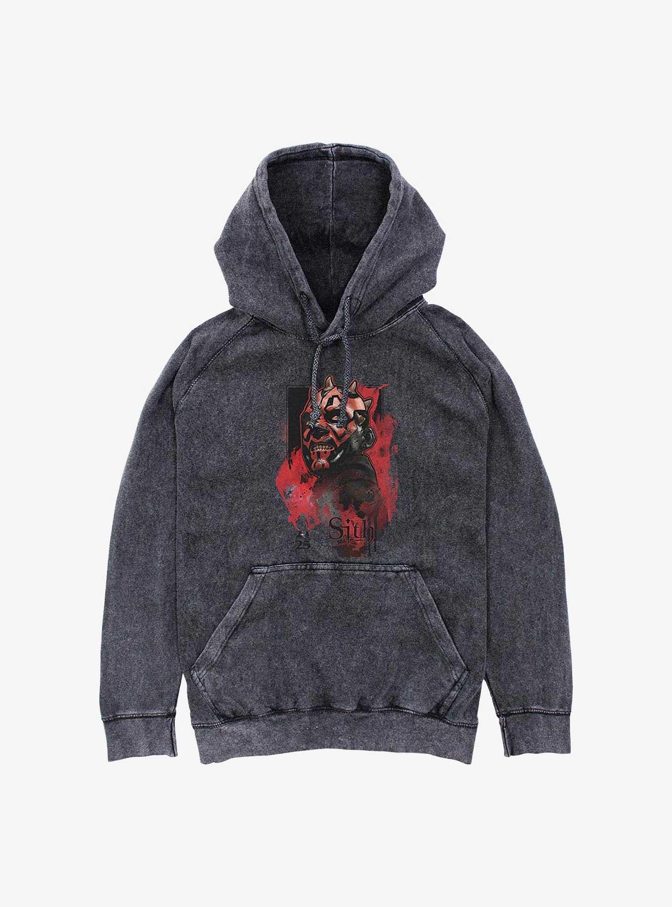 Star Wars Sith Maul Mineral Wash Hoodie, BLACK, hi-res