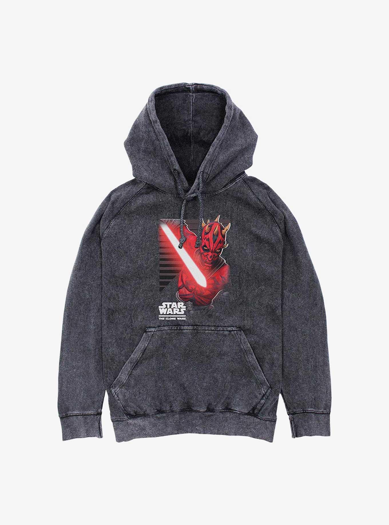Star Wars: The Clone Wars Maul Strikes Mineral Wash Hoodie, BLACK, hi-res
