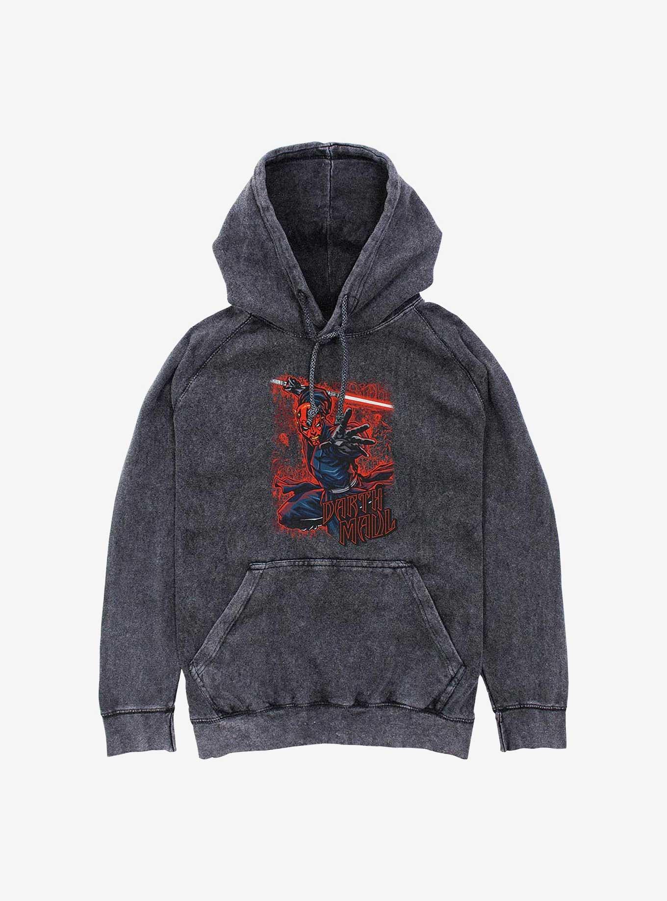 Star Wars Awesome Maul Mineral Wash Hoodie, BLACK, hi-res