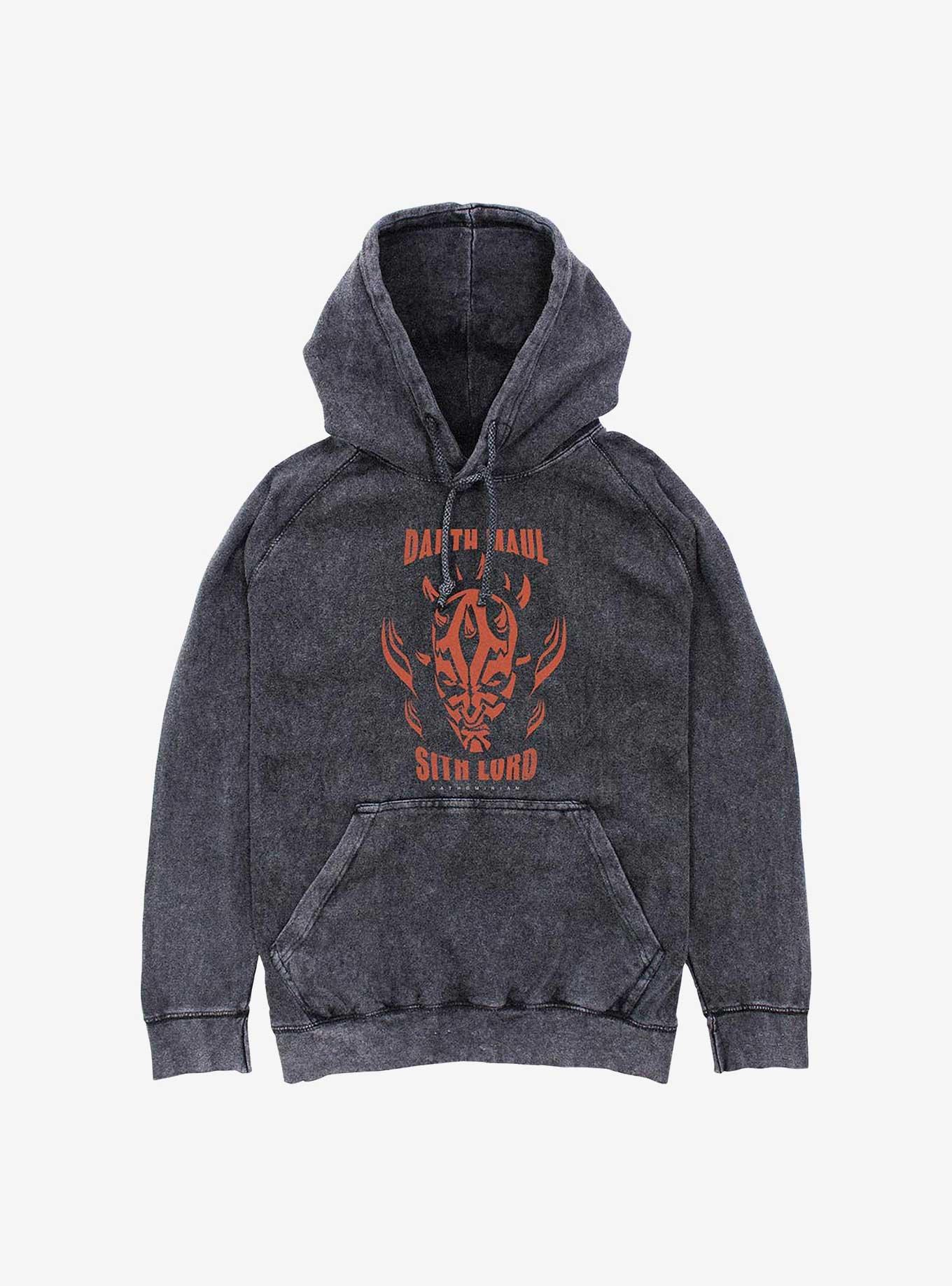 Star Wars: The Clone Wars Dathomirian Maul Mineral Wash Hoodie, BLACK, hi-res