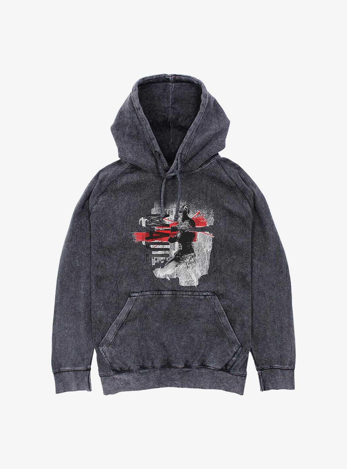Star Wars: The Clone Wars Maul Collage Mineral Wash Hoodie, BLACK, hi-res