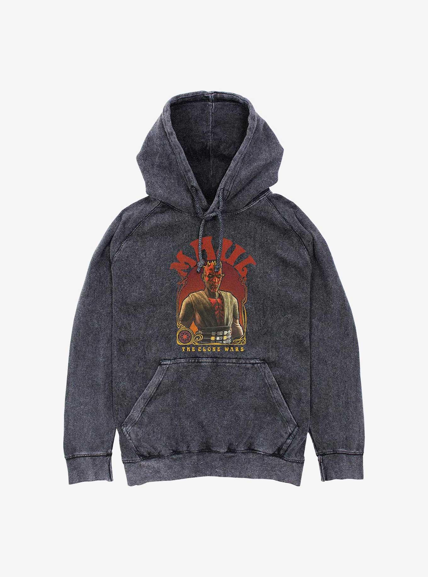 Star Wars: The Clone Wars Maul Nouveau Mineral Wash Hoodie, BLACK, hi-res