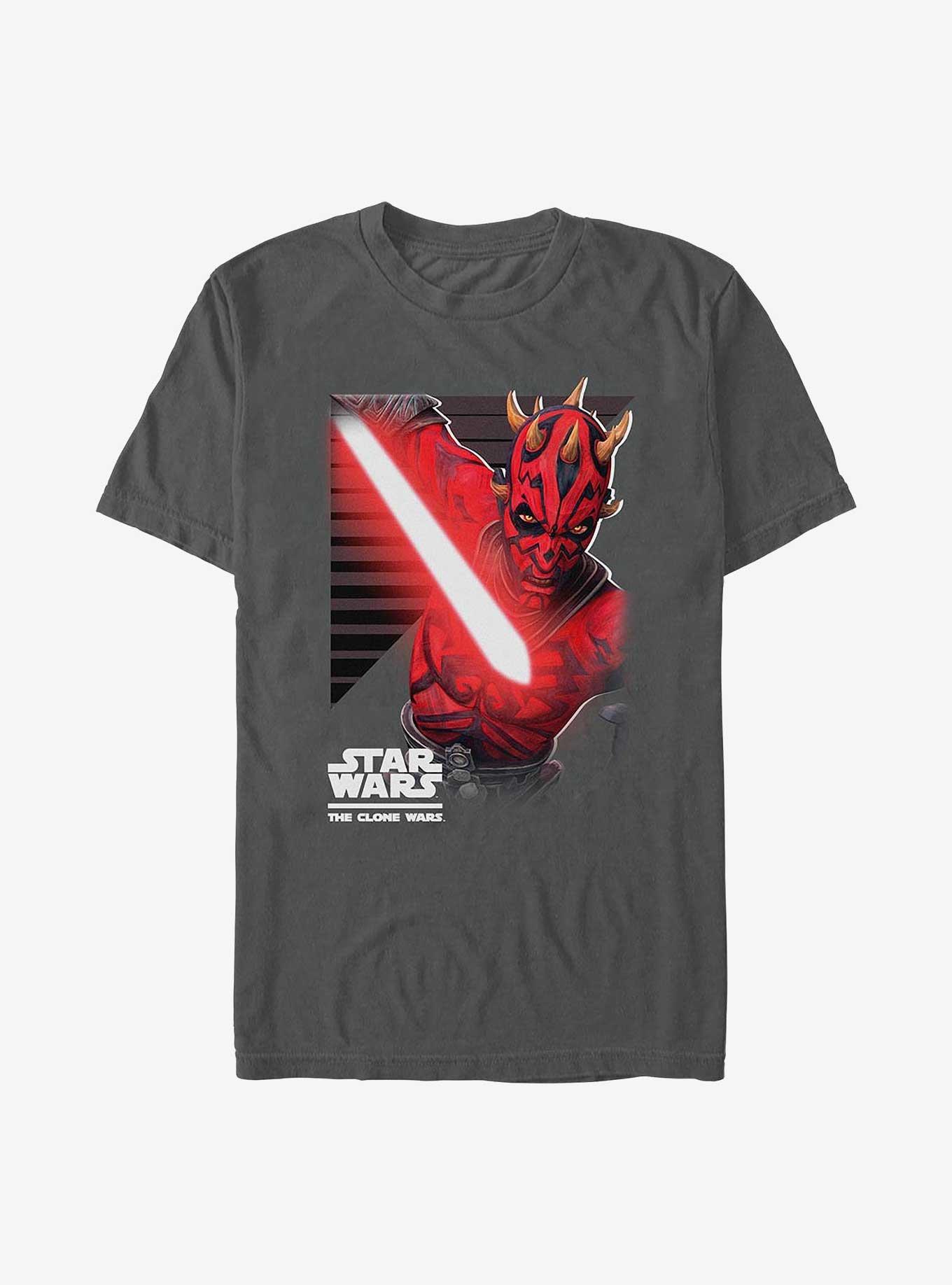 Star Wars: The Clone Wars Maul Strikes Garment-Dyed T-Shirt, GRAPHITE, hi-res