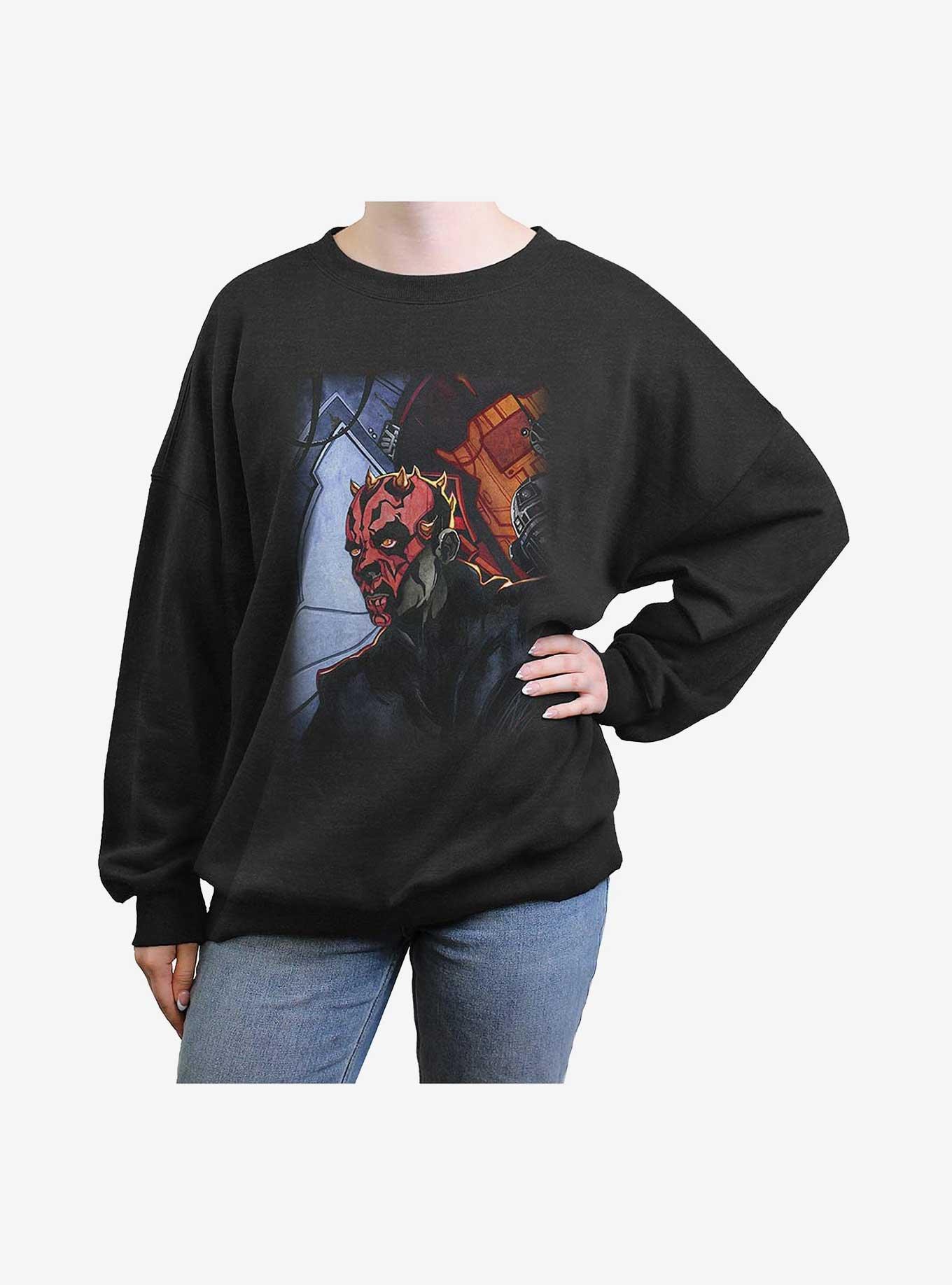 Star Wars Maul Returns Girls Oversized Sweatshirt, CHAR HTR, hi-res