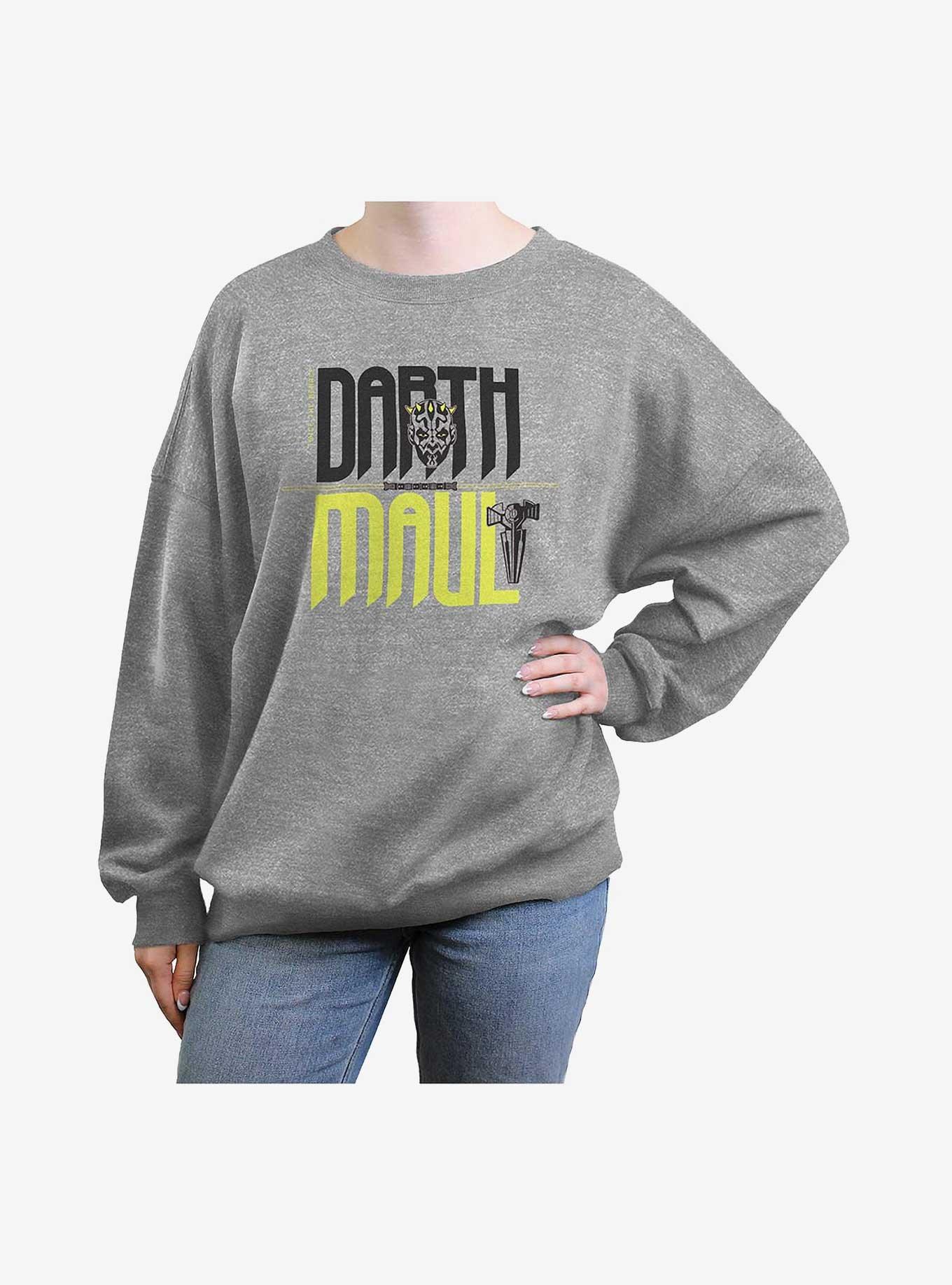 Star Wars Twice The Maul Girls Oversized Sweatshirt, HEATHER GR, hi-res