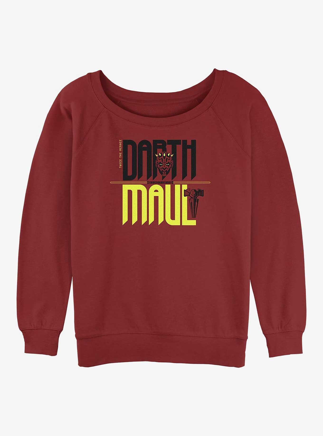 Star Wars Twice The Maul Girls Slouchy Sweatshirt, SCARLET, hi-res
