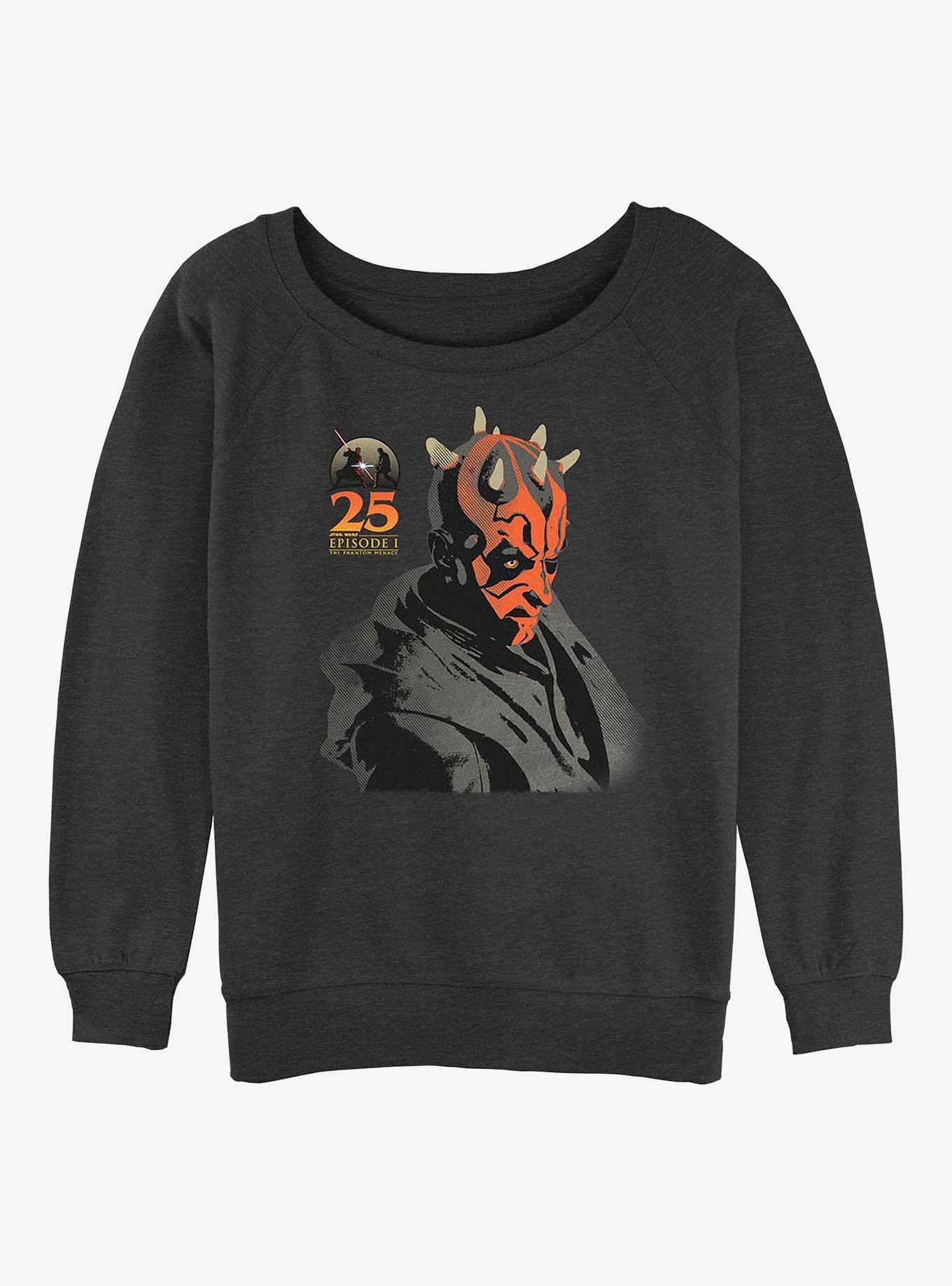 Star Wars Sith Darth Maul Girls Slouchy Sweatshirt, CHAR HTR, hi-res